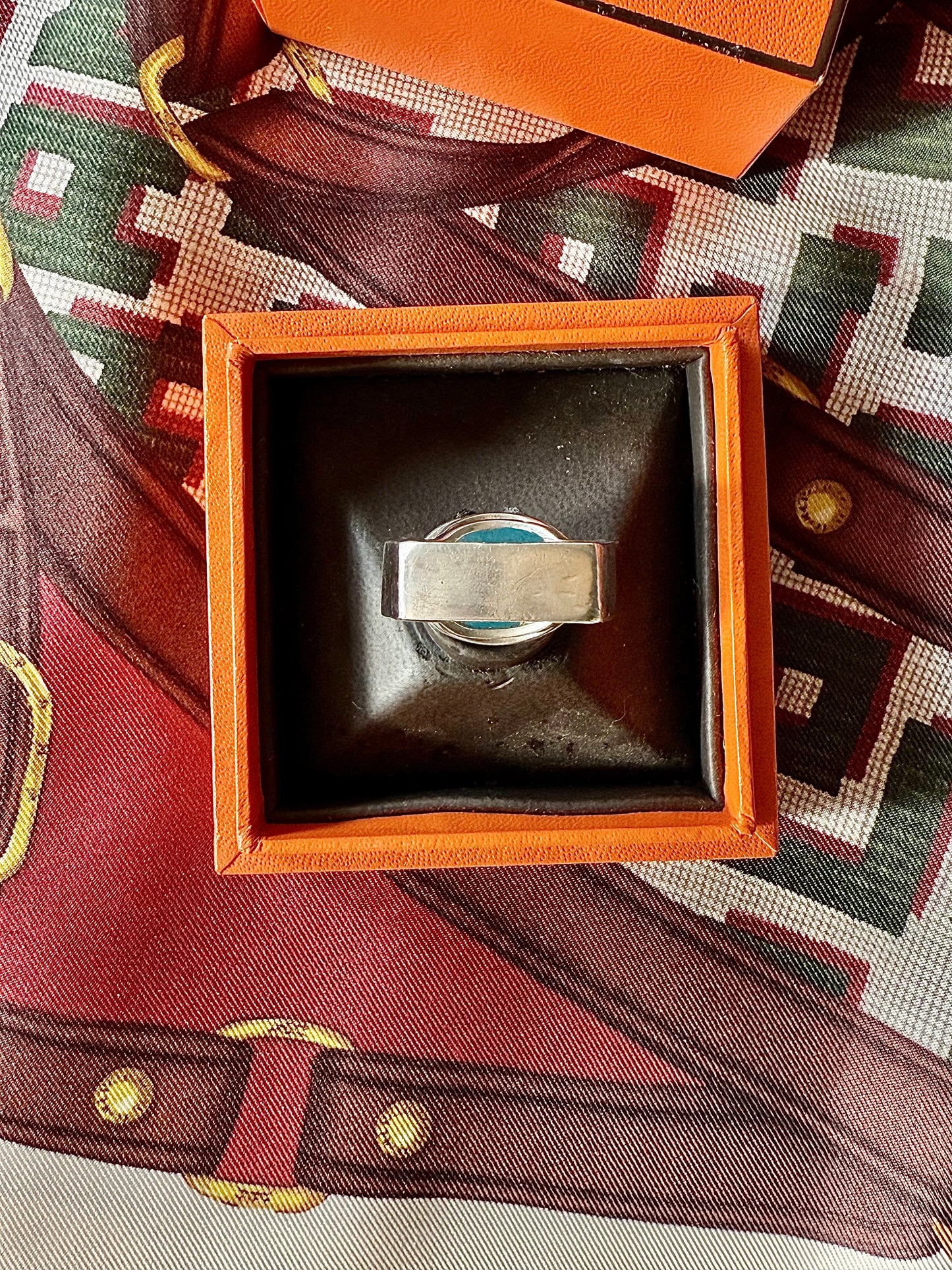 Bague art déco, argent et cristal taillé
