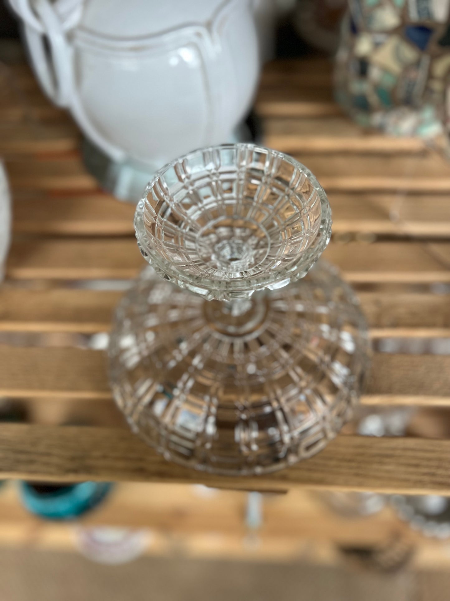 Compotier en cristal de Portieux, début XX ème