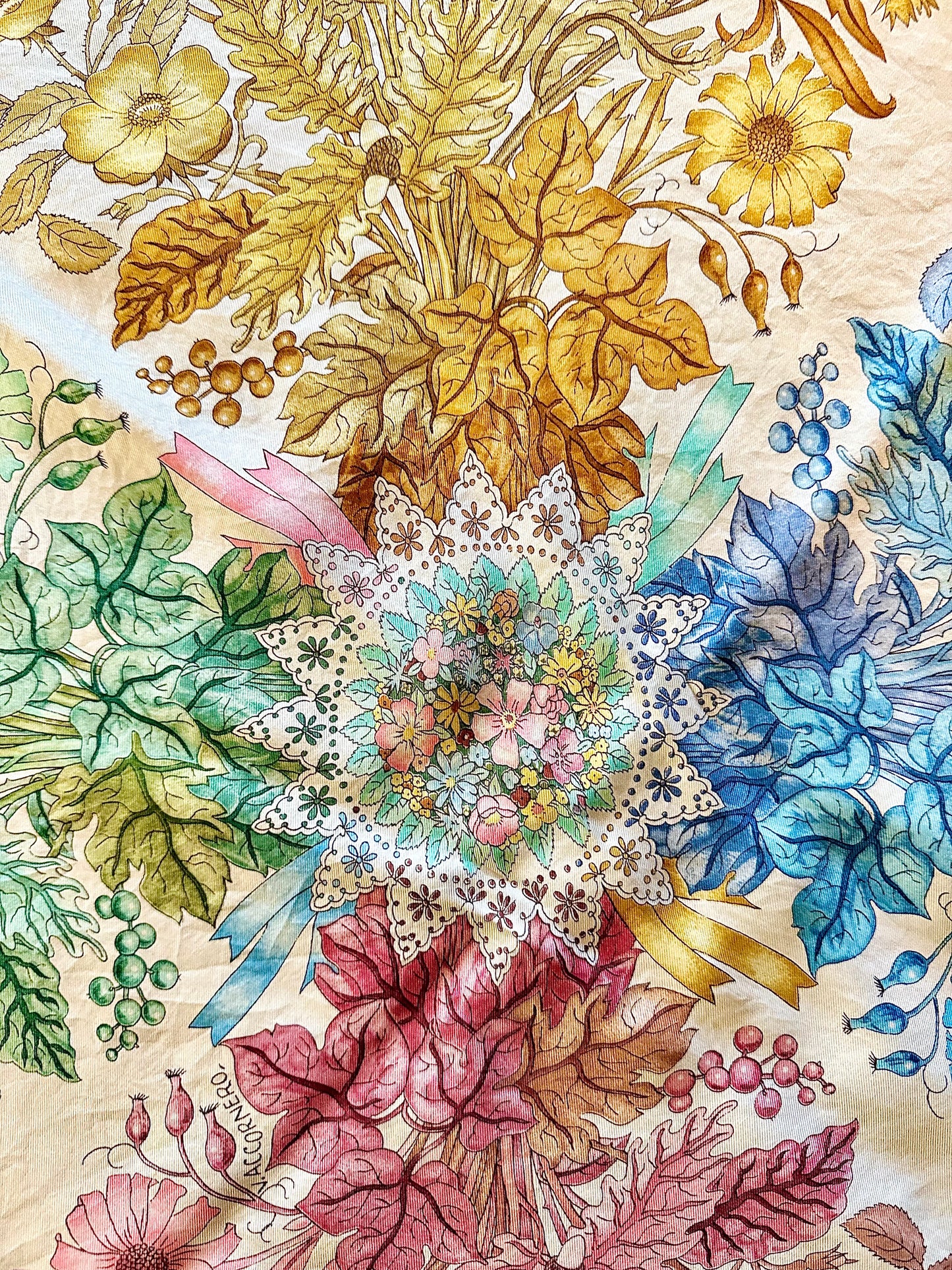 Foulard Gucci en soie, années 80.