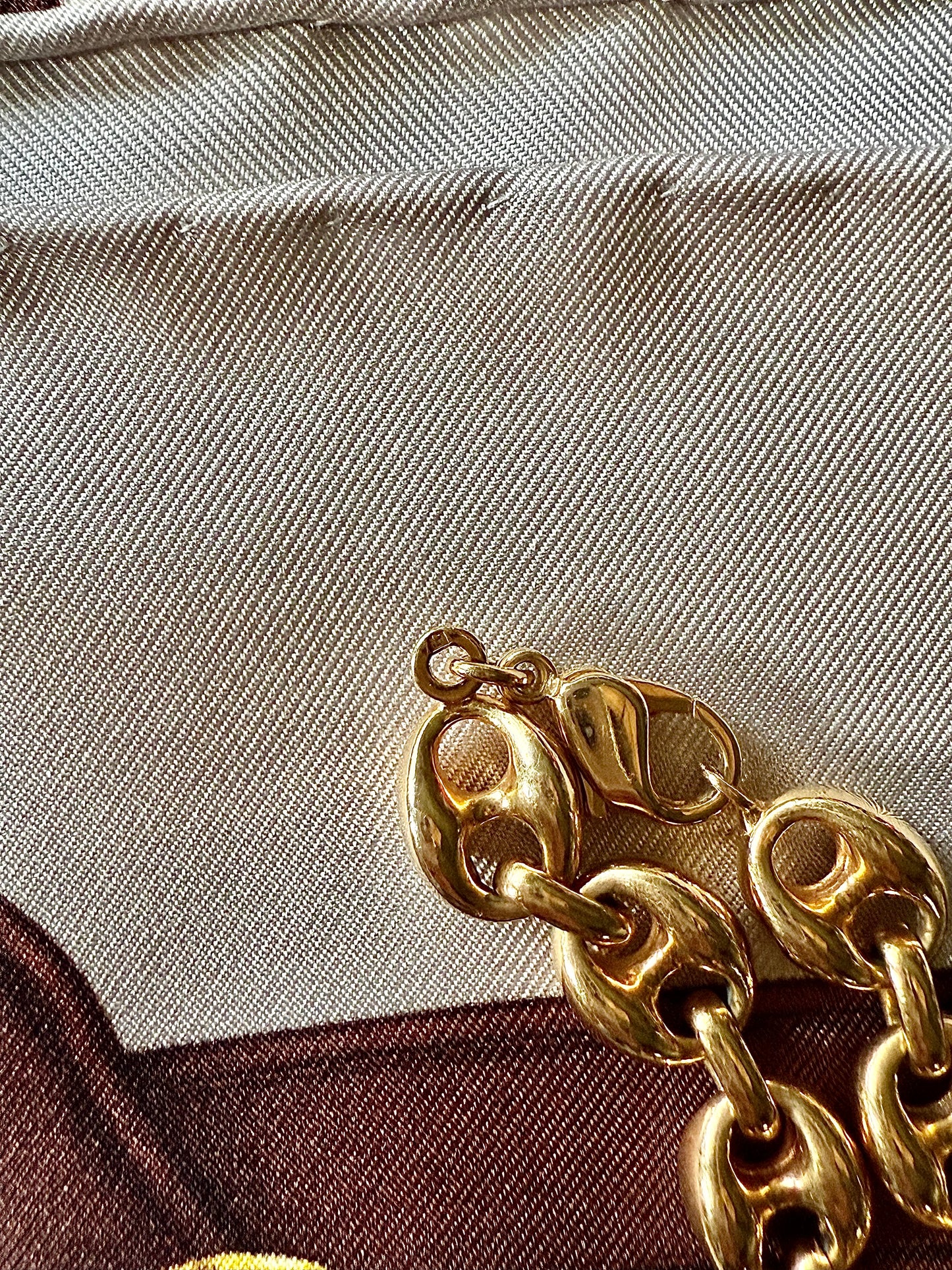 Bracelet plaqué or grains de café