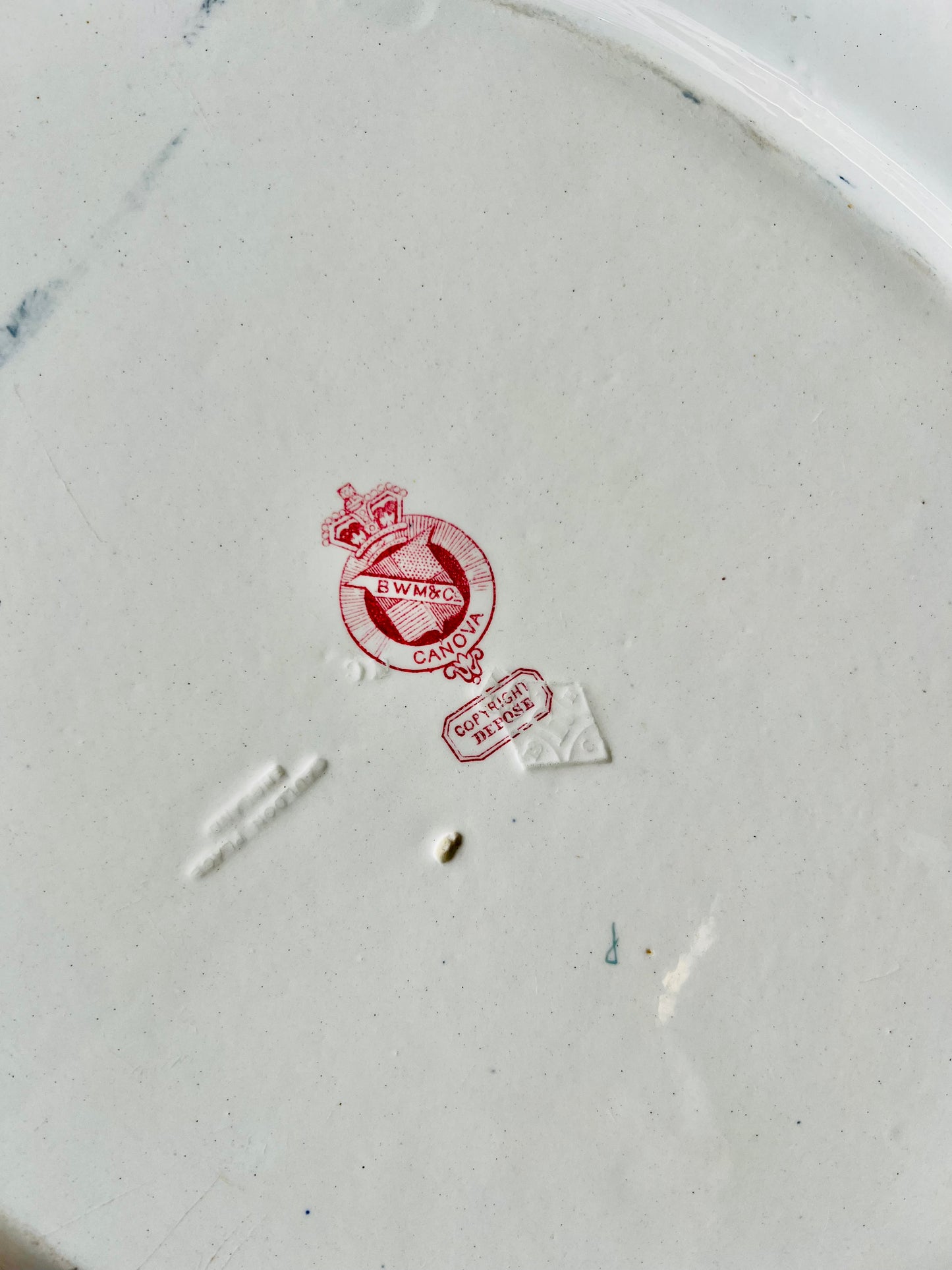 Rare plat de faïence de Cauldon 1830. - Le boudoir luxe de Solenn