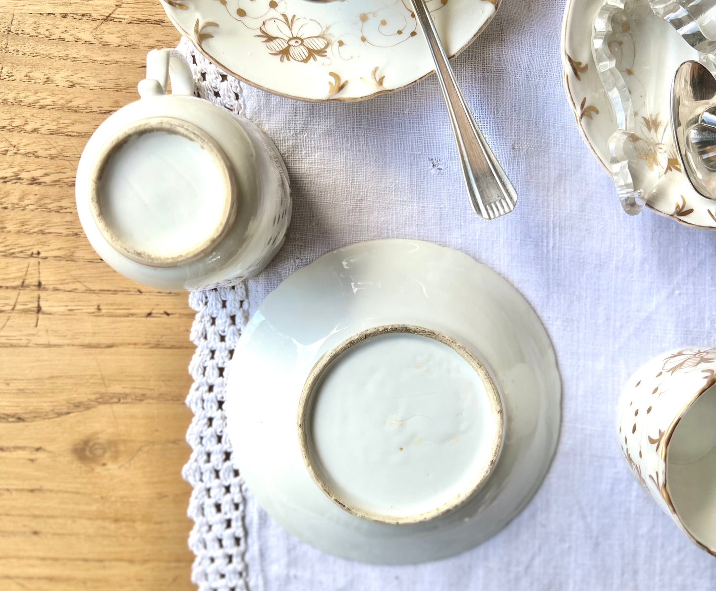 4 tasses à café Vieux Paris en porcelaine - Le boudoir luxe de Solenn