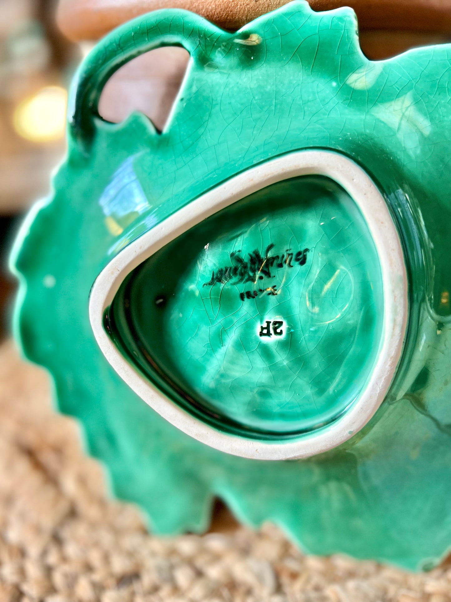 Ravier Sarreguemines en barbotine