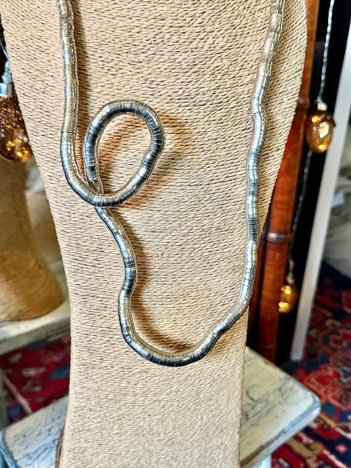 Sautoir vintage maille « snake »