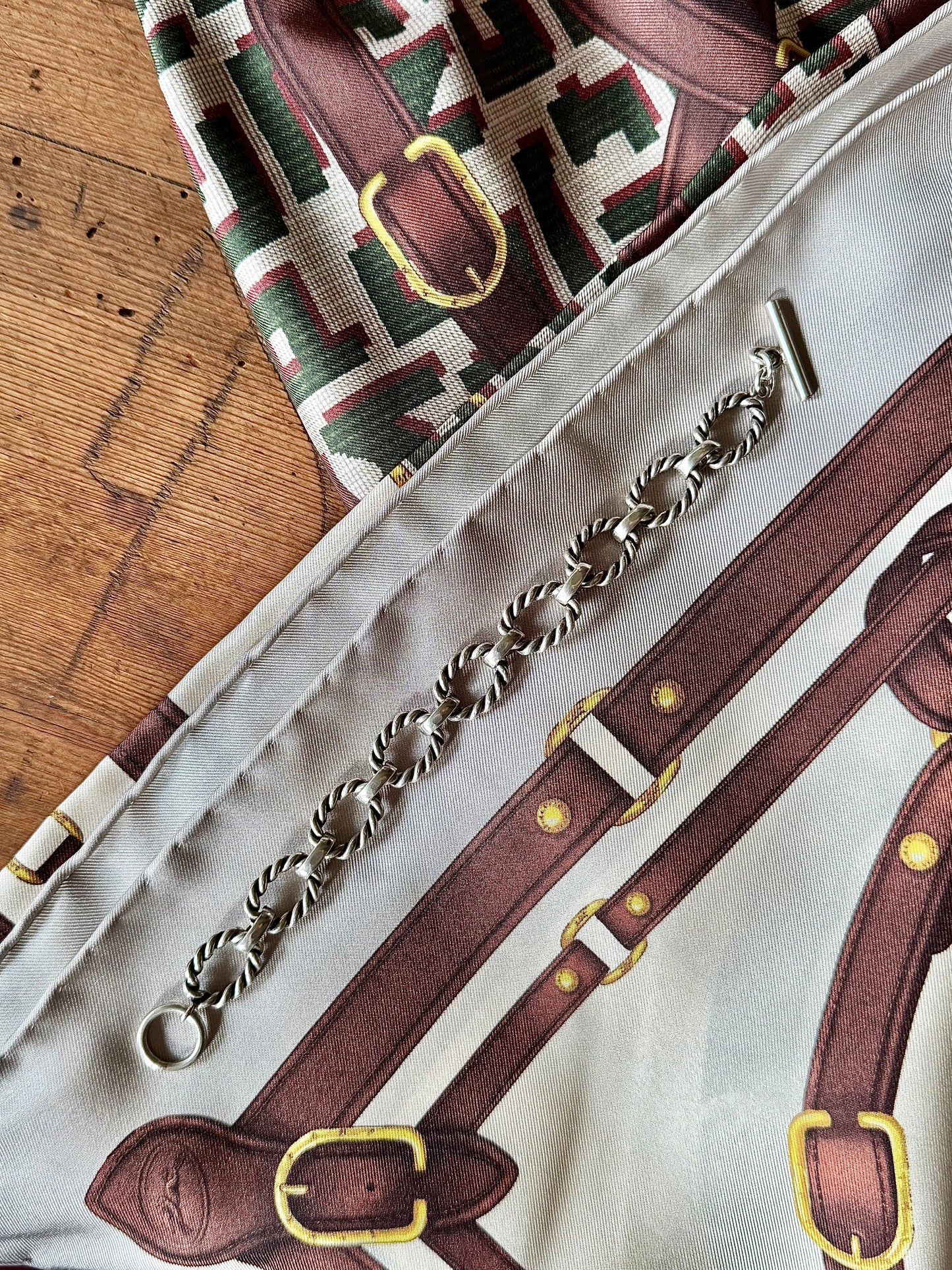 Bracelet style Hermès en argent