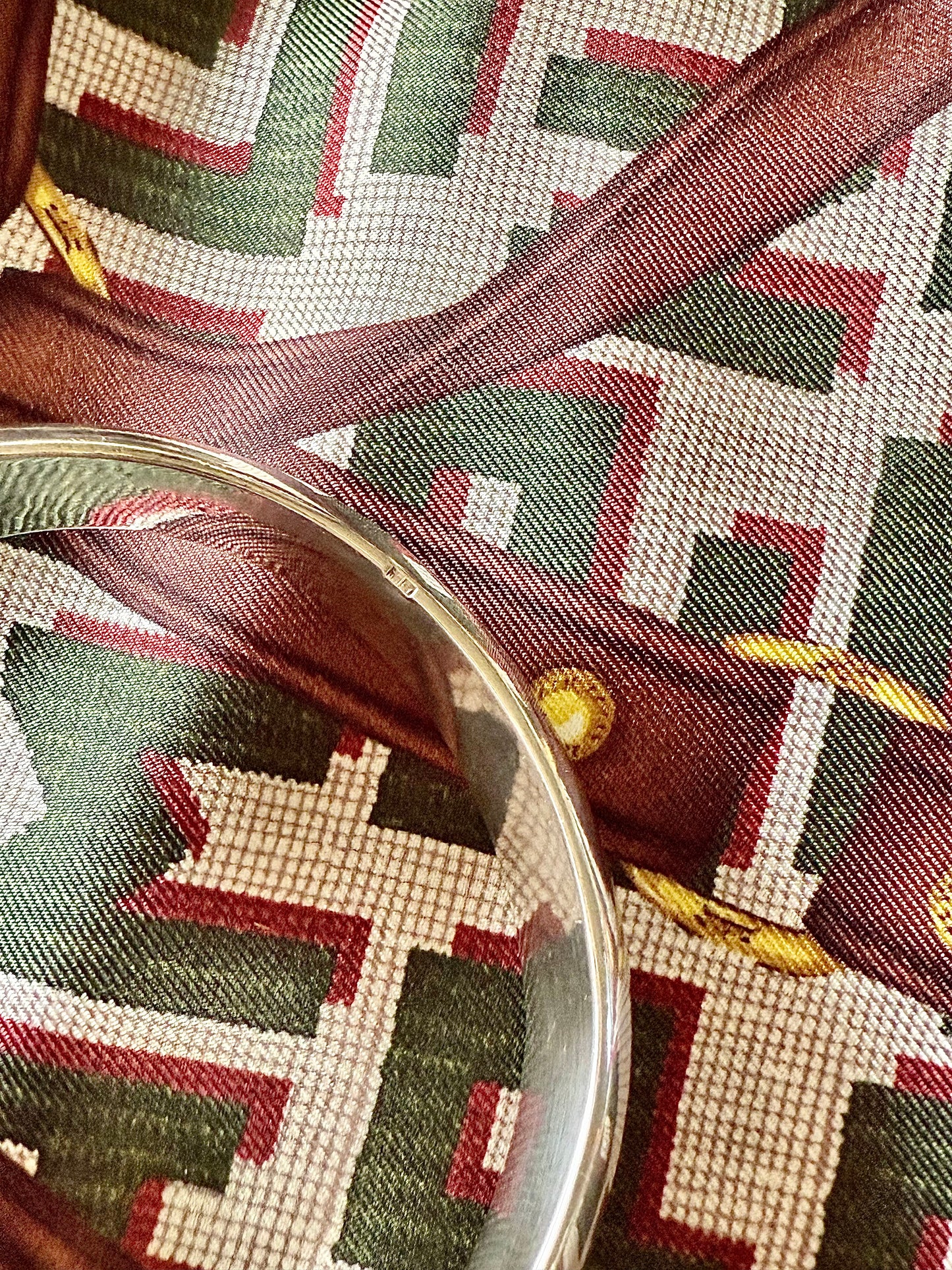 Gros bracelet ajourée en argent, art déco