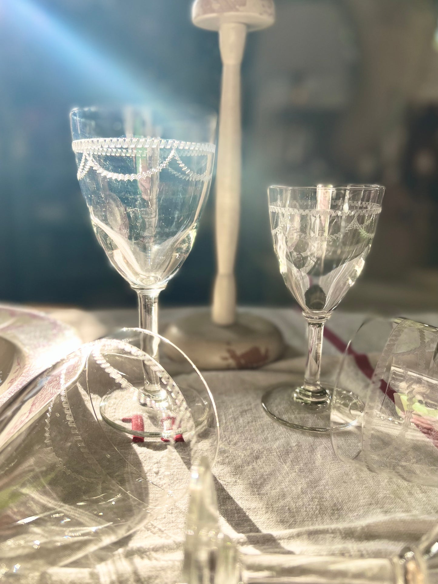 Verres à vin en cristal