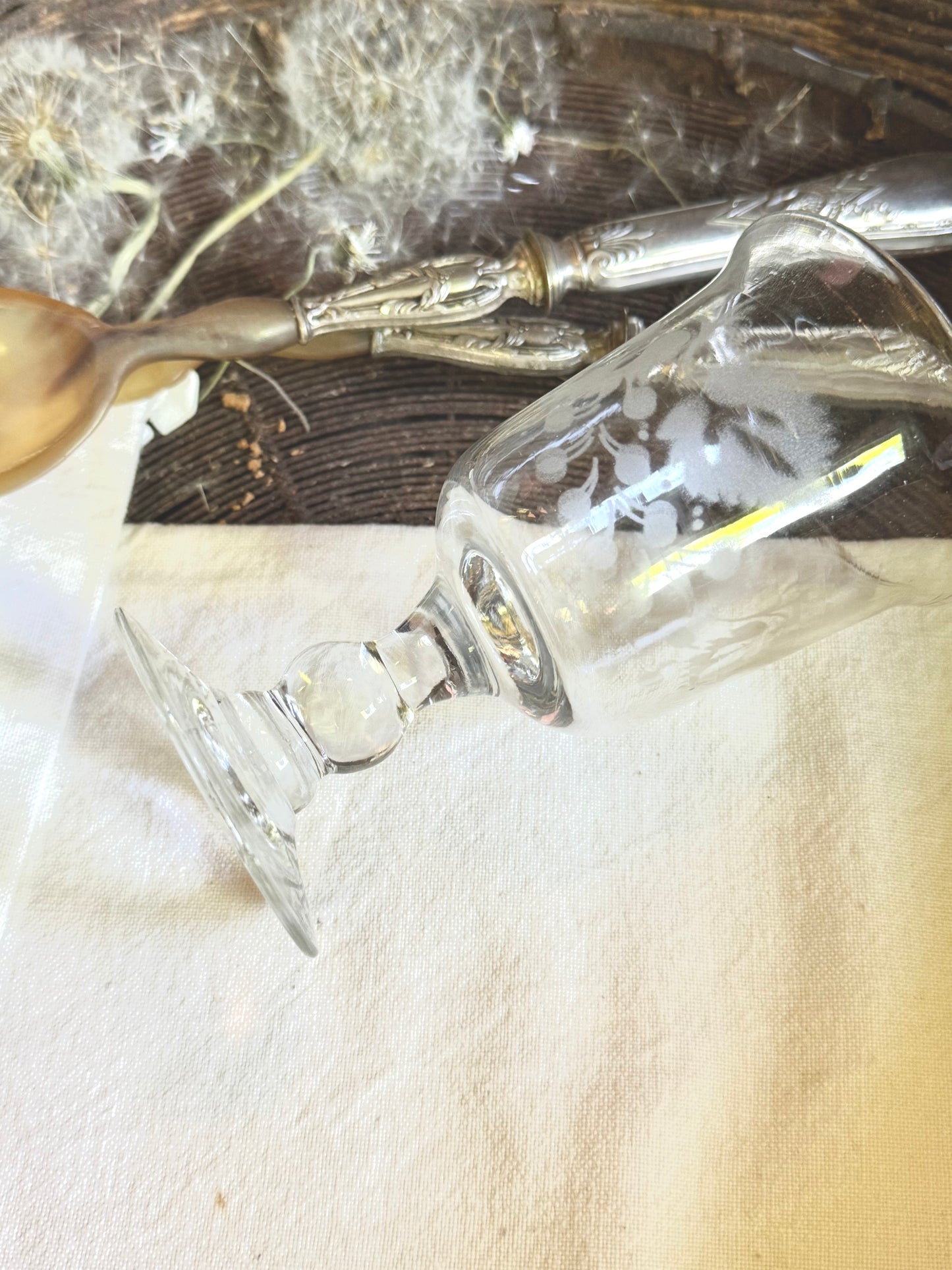 Verre XIX ème en cristal « souvenir »