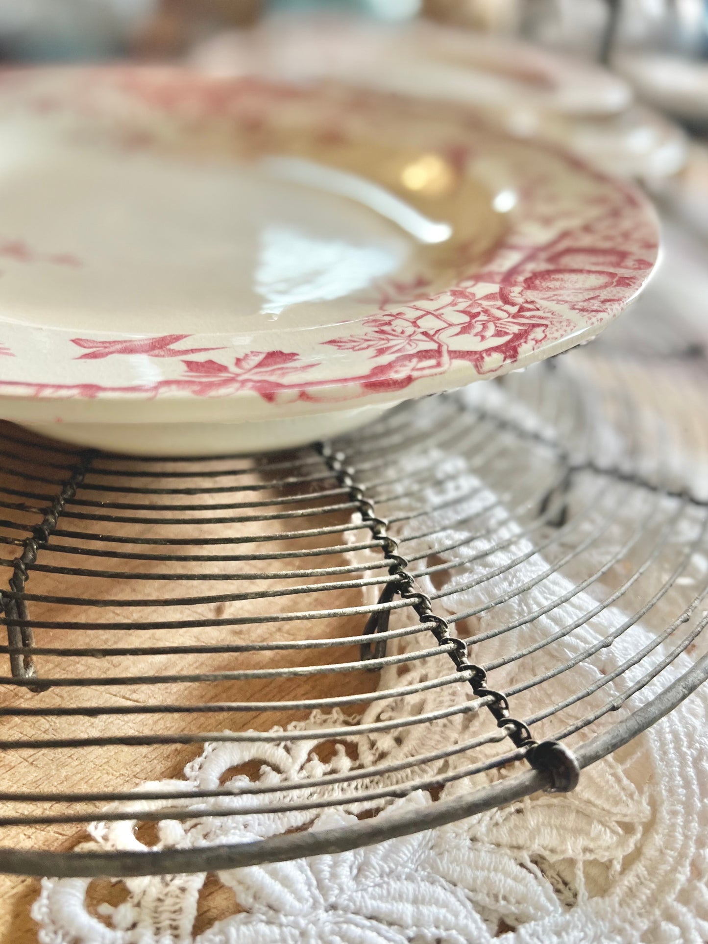Assiettes hautes « Rambouillet » de Luneville, terre de fer