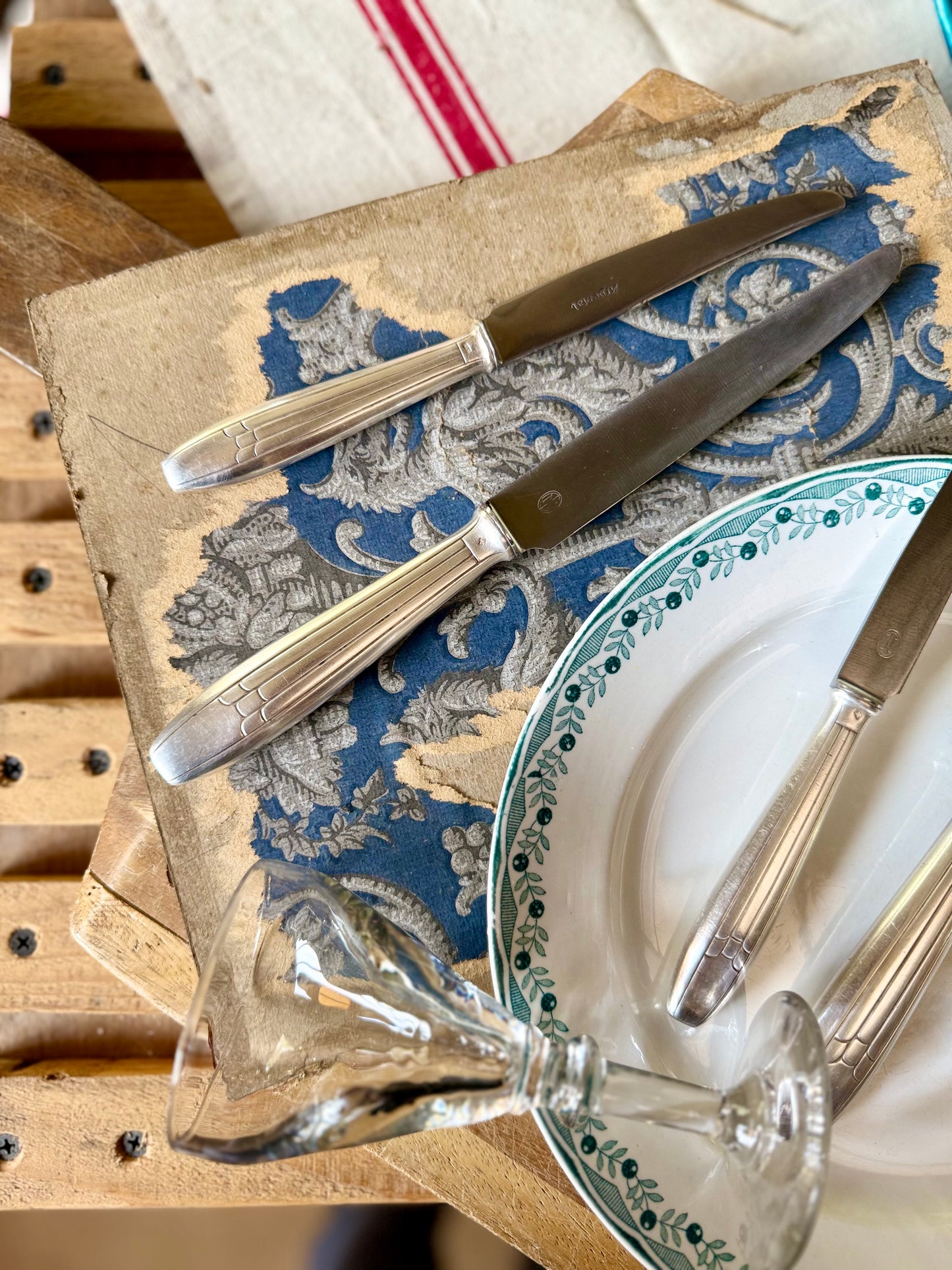 Couteaux art déco en argent