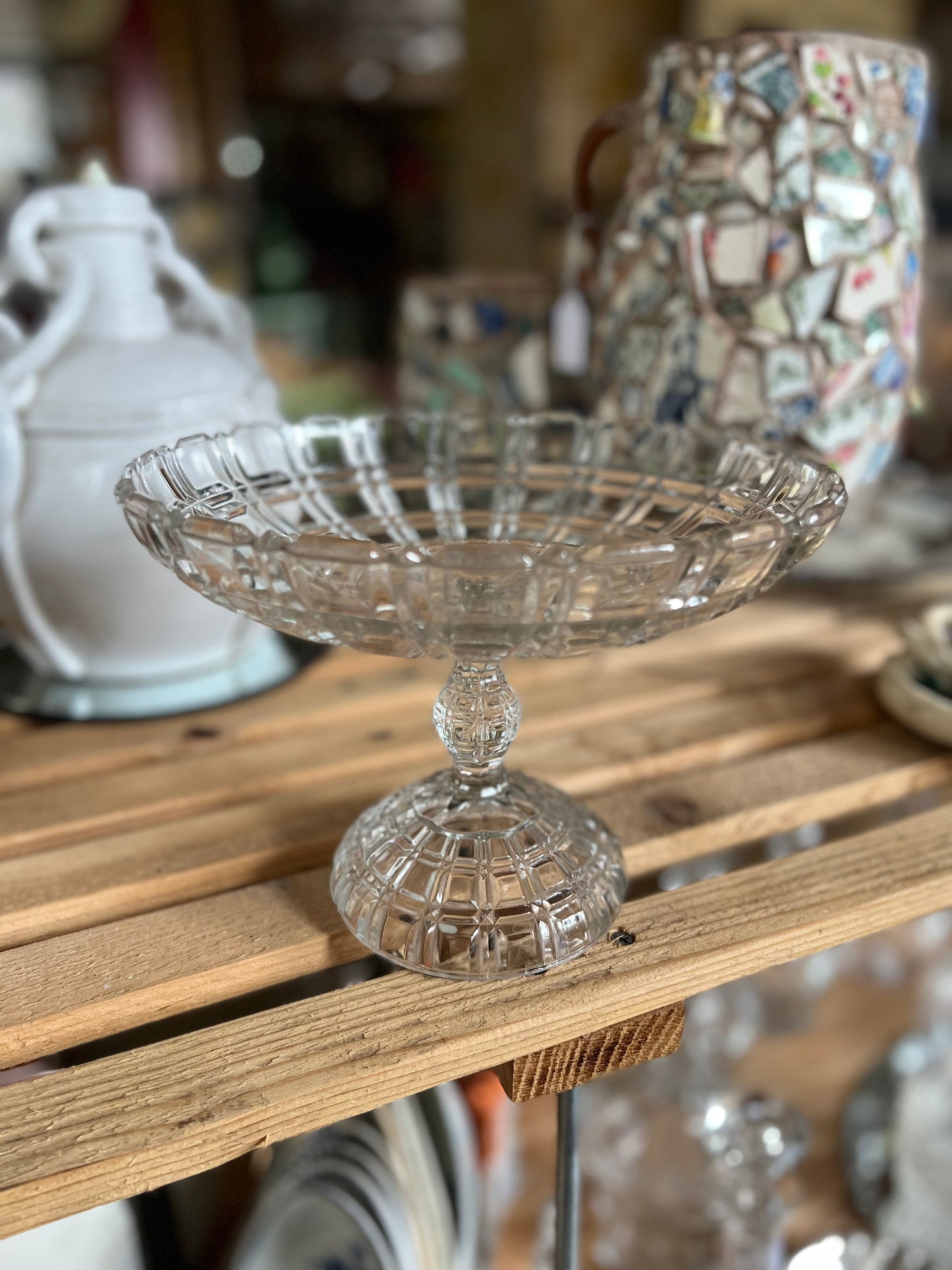 Compotier en cristal de Portieux, début XX ème