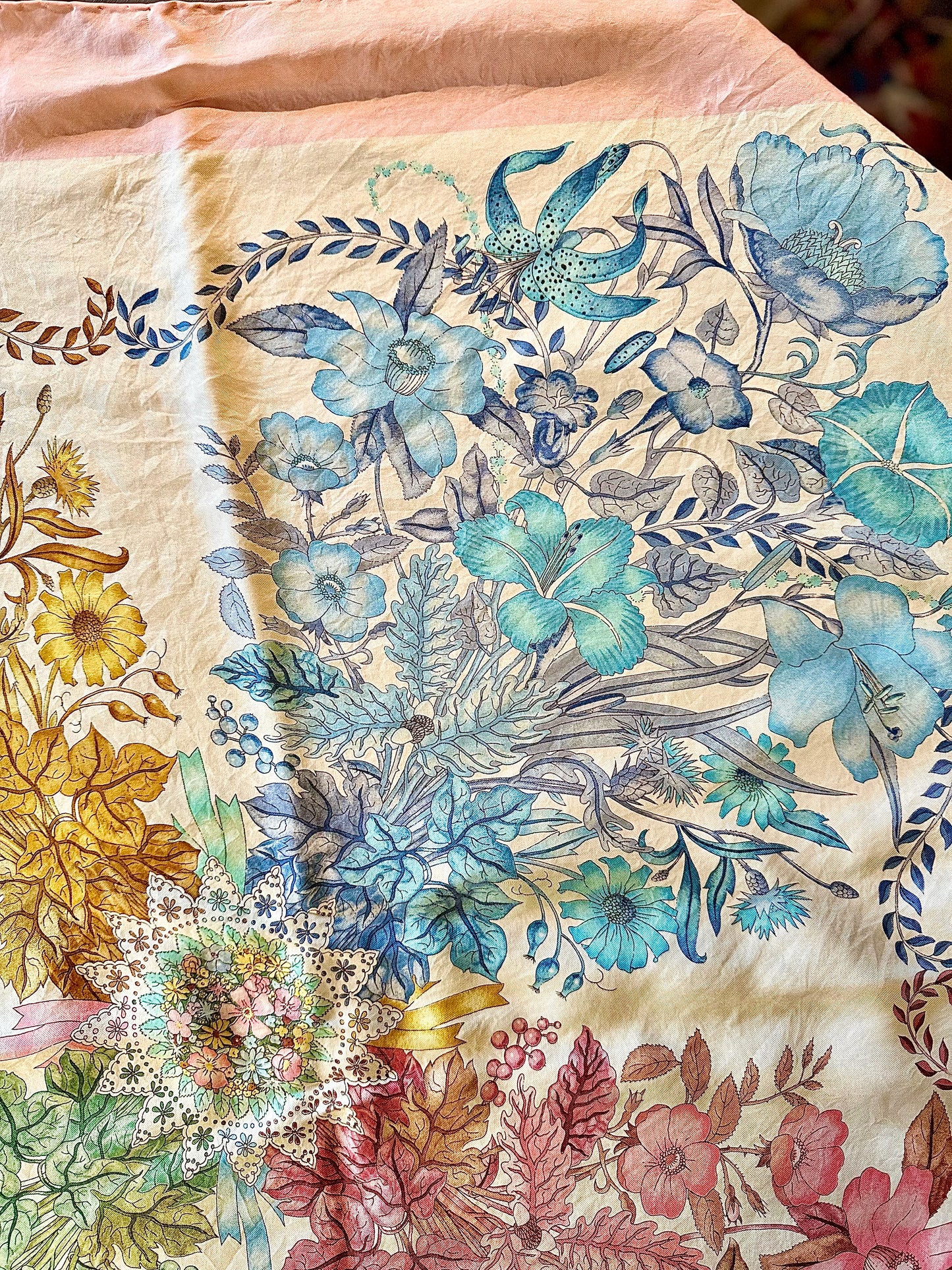 Foulard Gucci en soie, années 80.