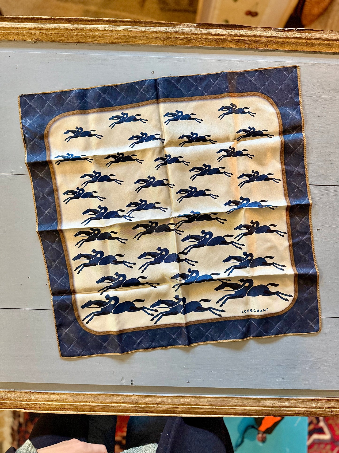 Foulard gavroche Longchamp en soie