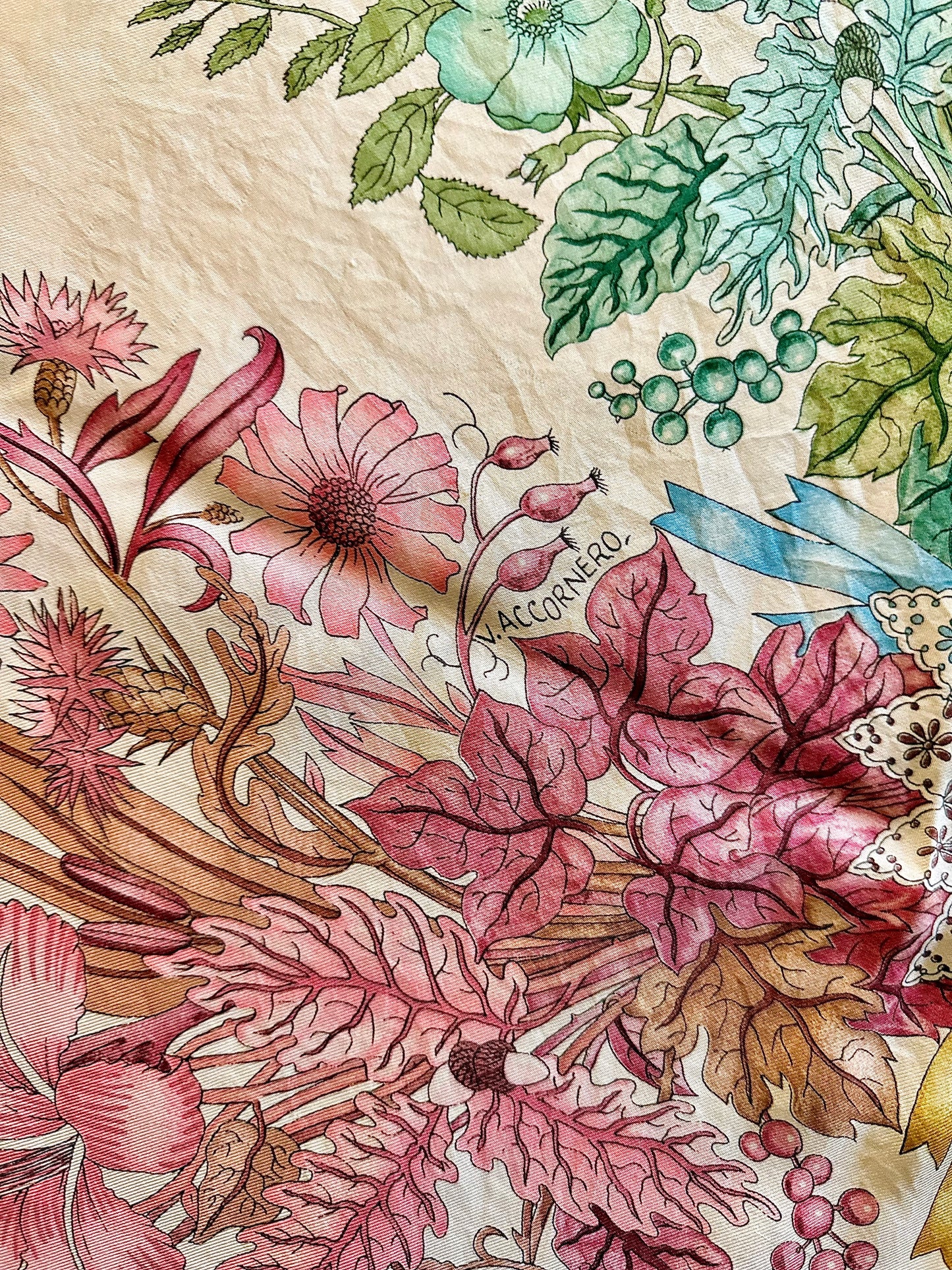Foulard Gucci en soie, années 80.