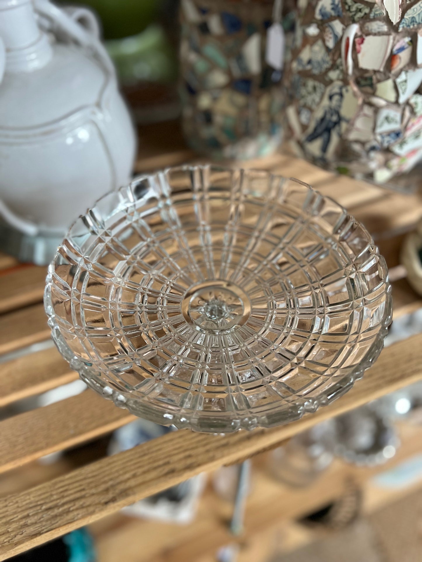 Compotier en cristal de Portieux, début XX ème