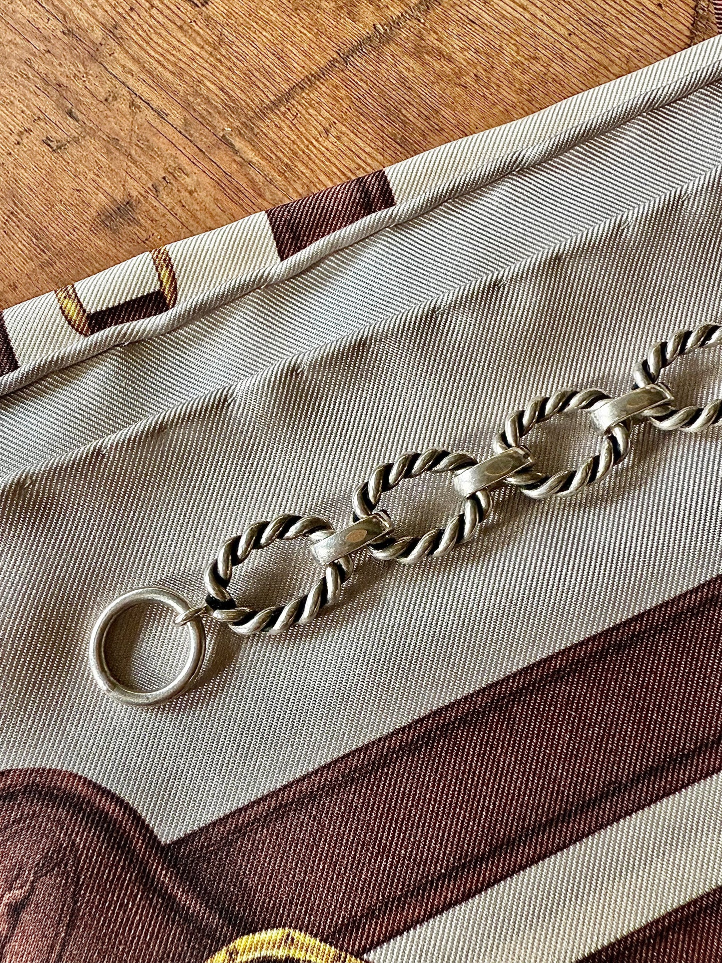Bracelet style Hermès en argent