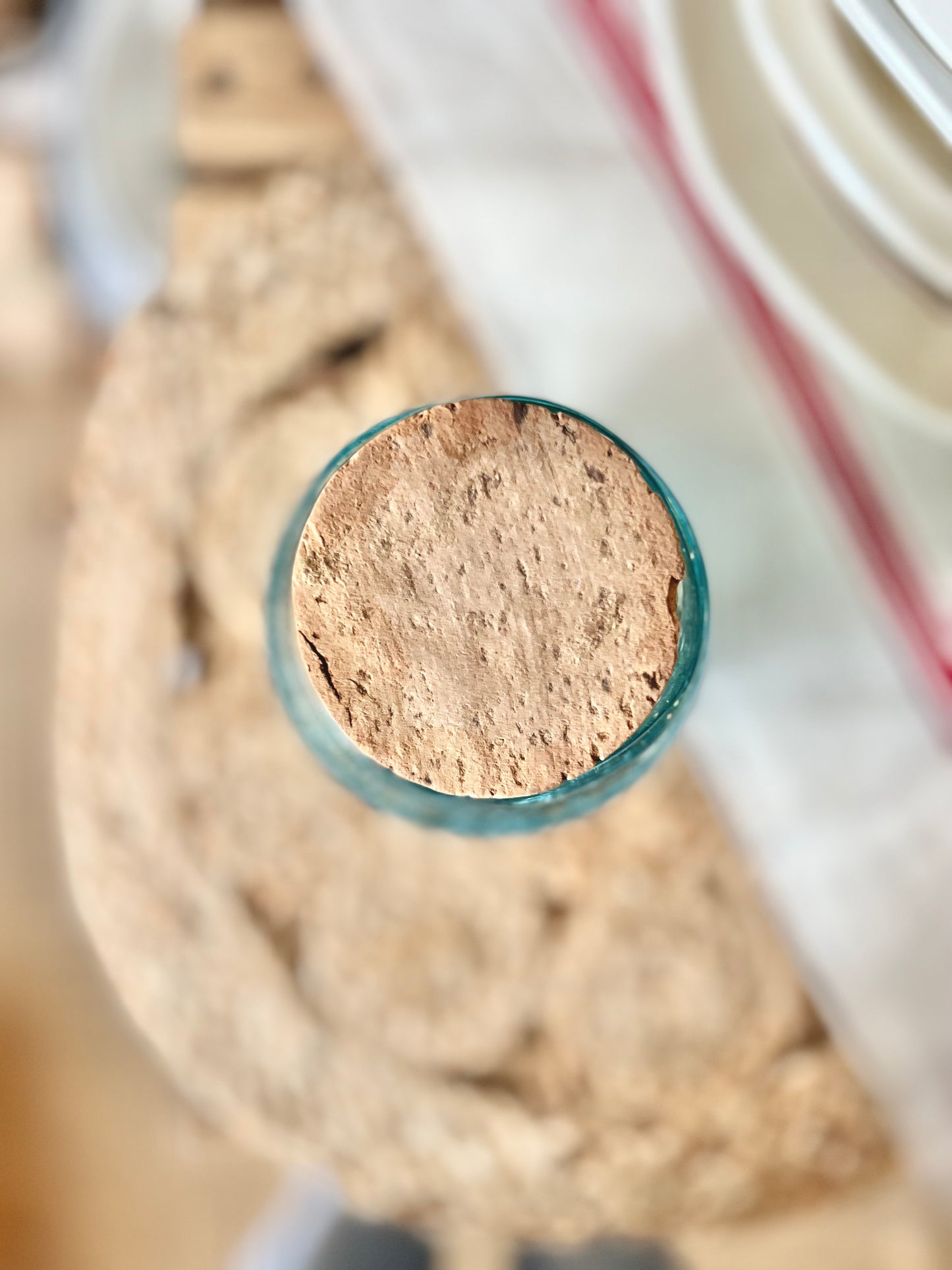 Pot à sel en verre bullé, vintage