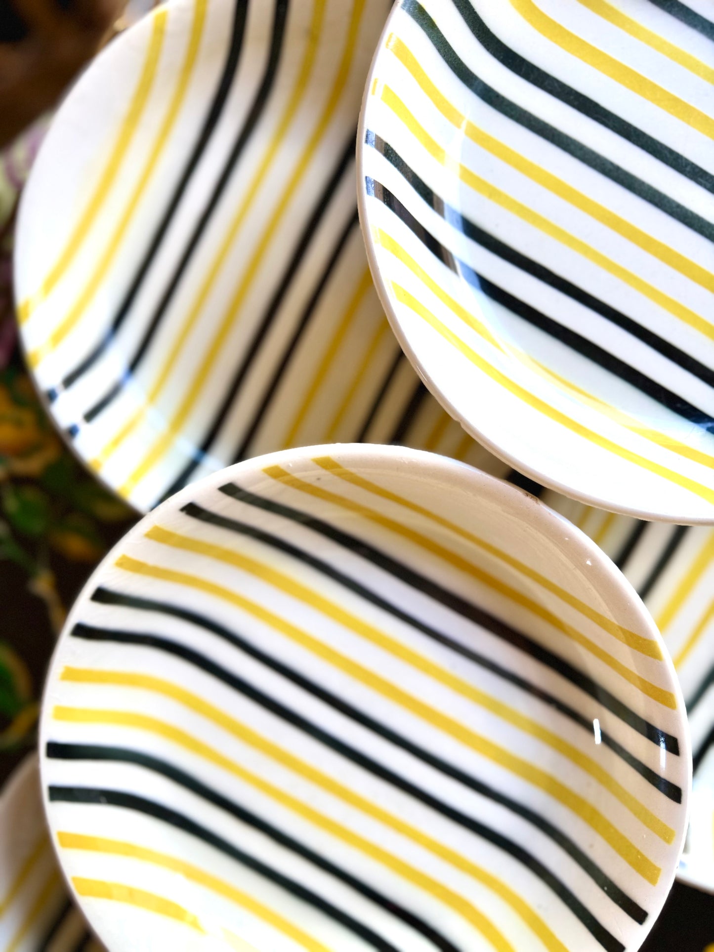Six assiettes vintage, Moulin Des Loups