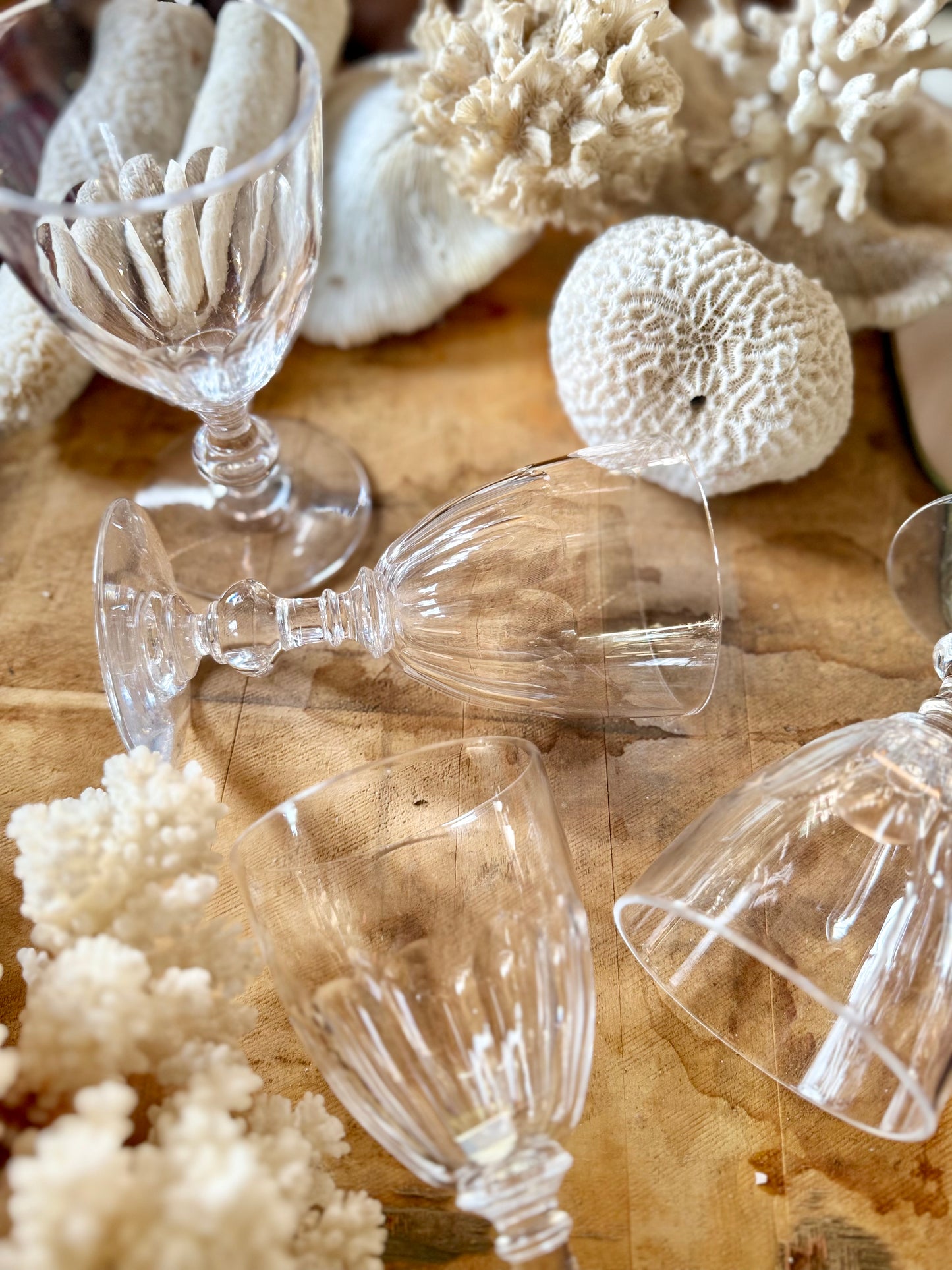 Verres à vin XIX ème en cristal