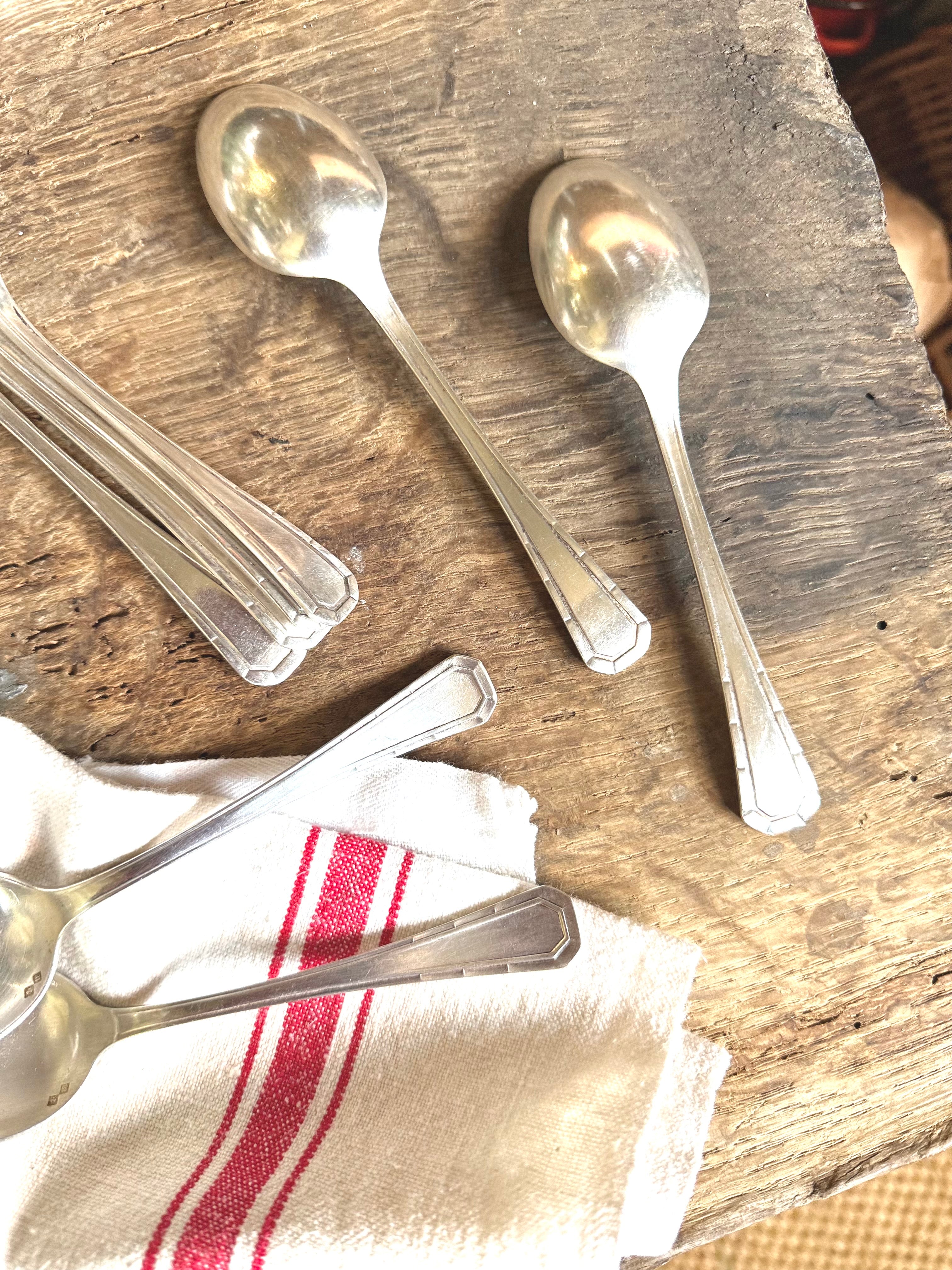 Petites cuillères à dessert art déco - Le boudoir luxe de Solenn