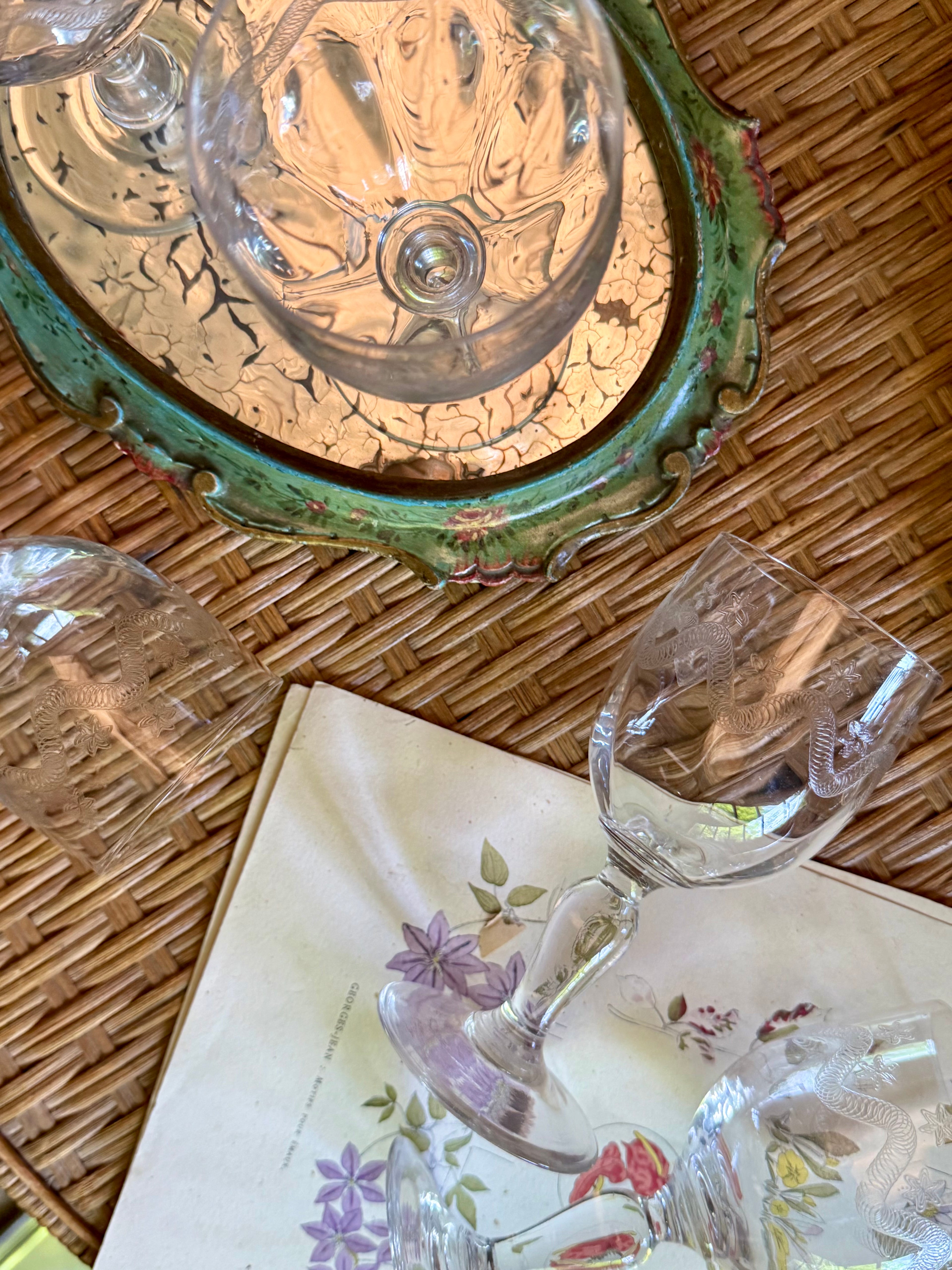 8 verres à vin en cristal, XIX ème