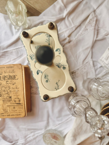 Serviteur Gien huile-vinaigre « Coqs »