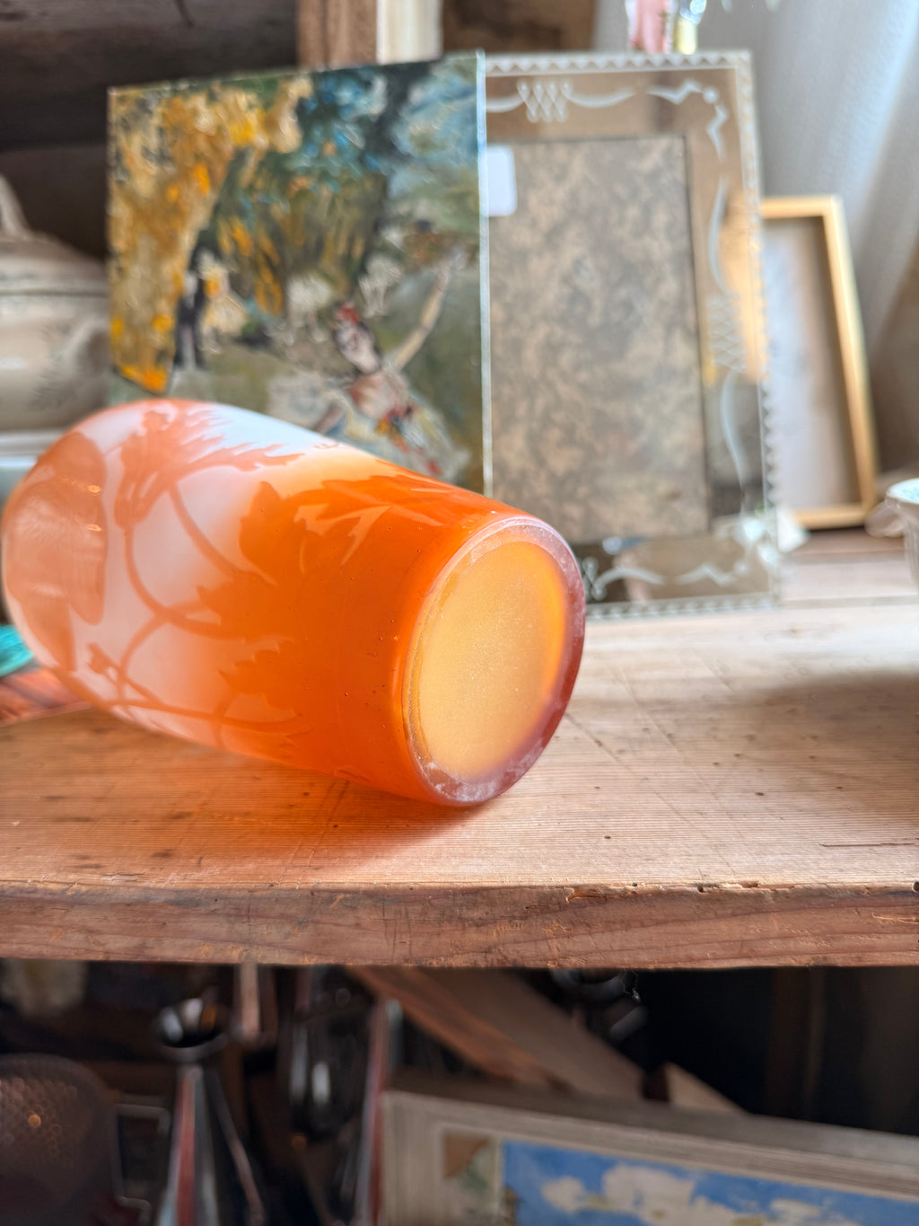 Vase Gallé, art nouveau aux anémones.