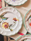 Assiette plate « marguerites » de Luneville, XIX ème, peinte à la main.