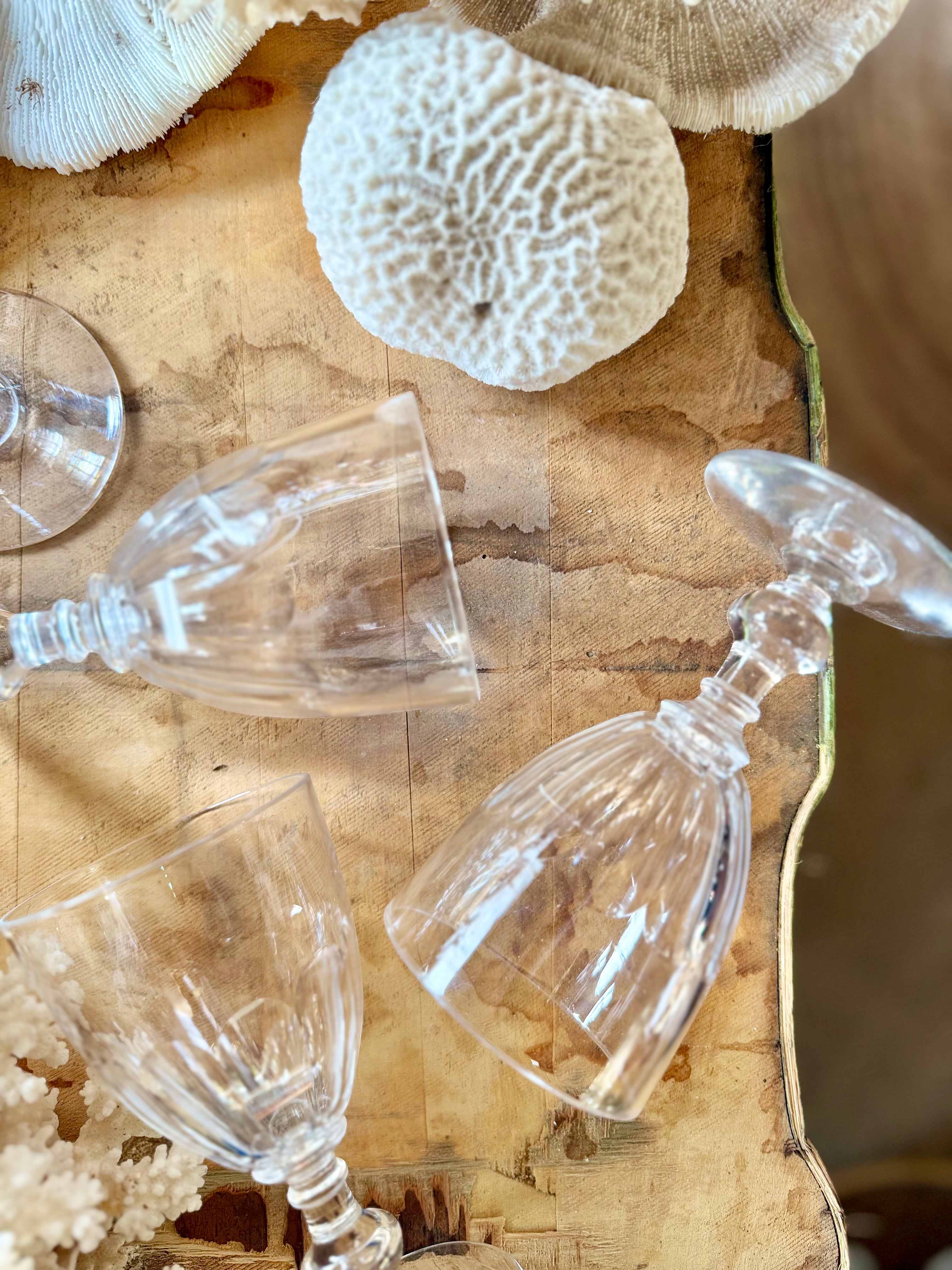 Verres à vin XIX ème en cristal - Le boudoir luxe de Solenn