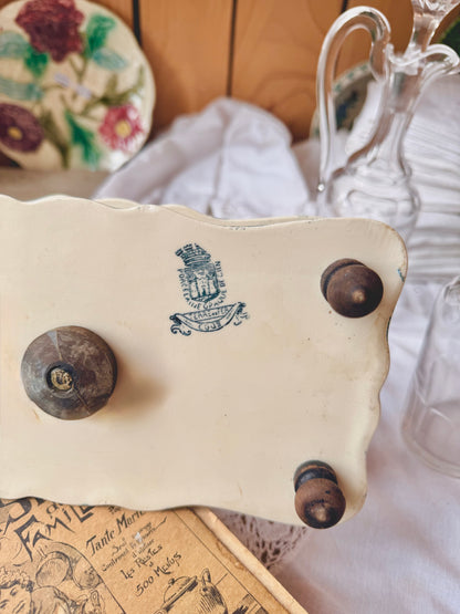 Serviteur Gien huile-vinaigre « Coqs »