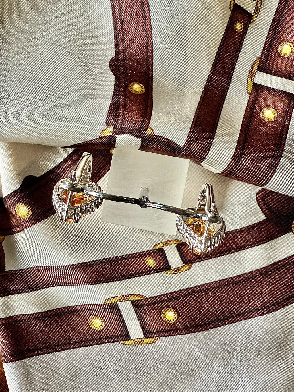 Boucles d’oreilles argent et citrine - Le boudoir luxe de Solenn