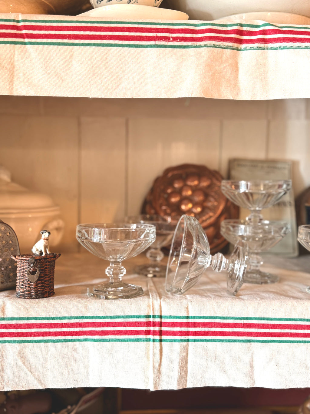 12 Coupes à champagne, Val saint Lambert, cristal - Le boudoir luxe de Solenn