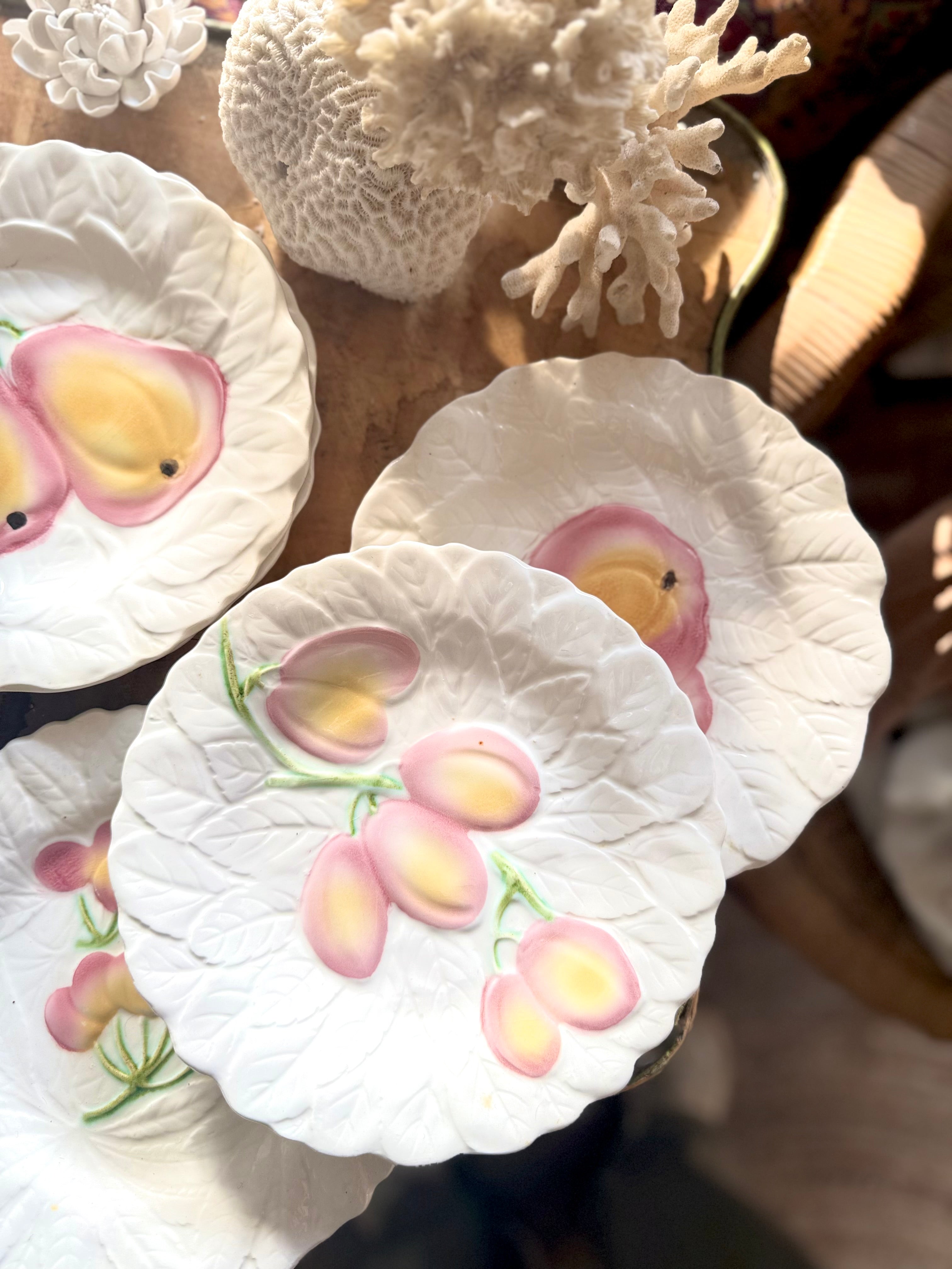 Assiettes à dessert aux fruits de Sarreguemines - Le boudoir luxe de Solenn