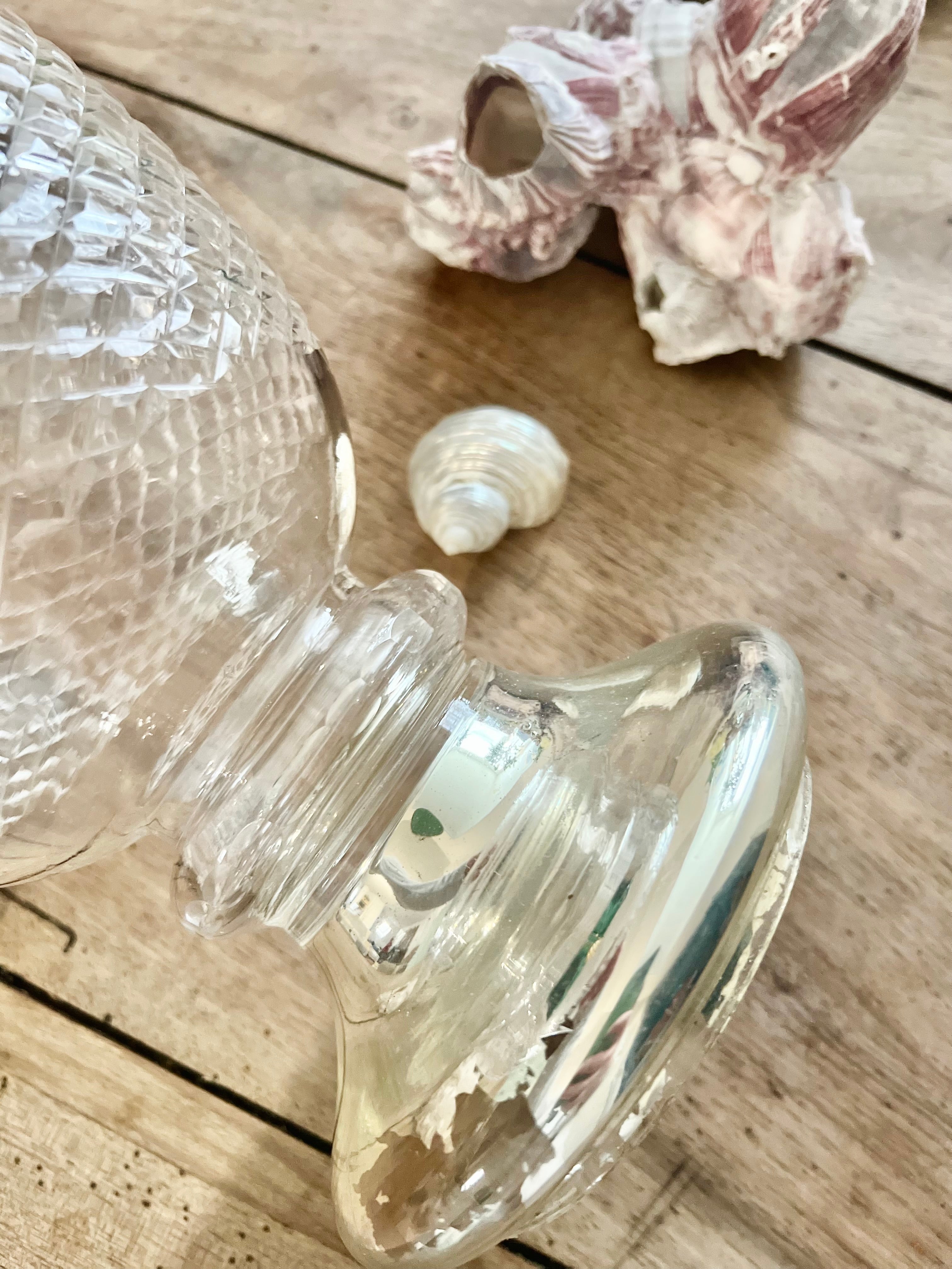 Grand vase bougeoir en cristal taillé - Le boudoir luxe de Solenn