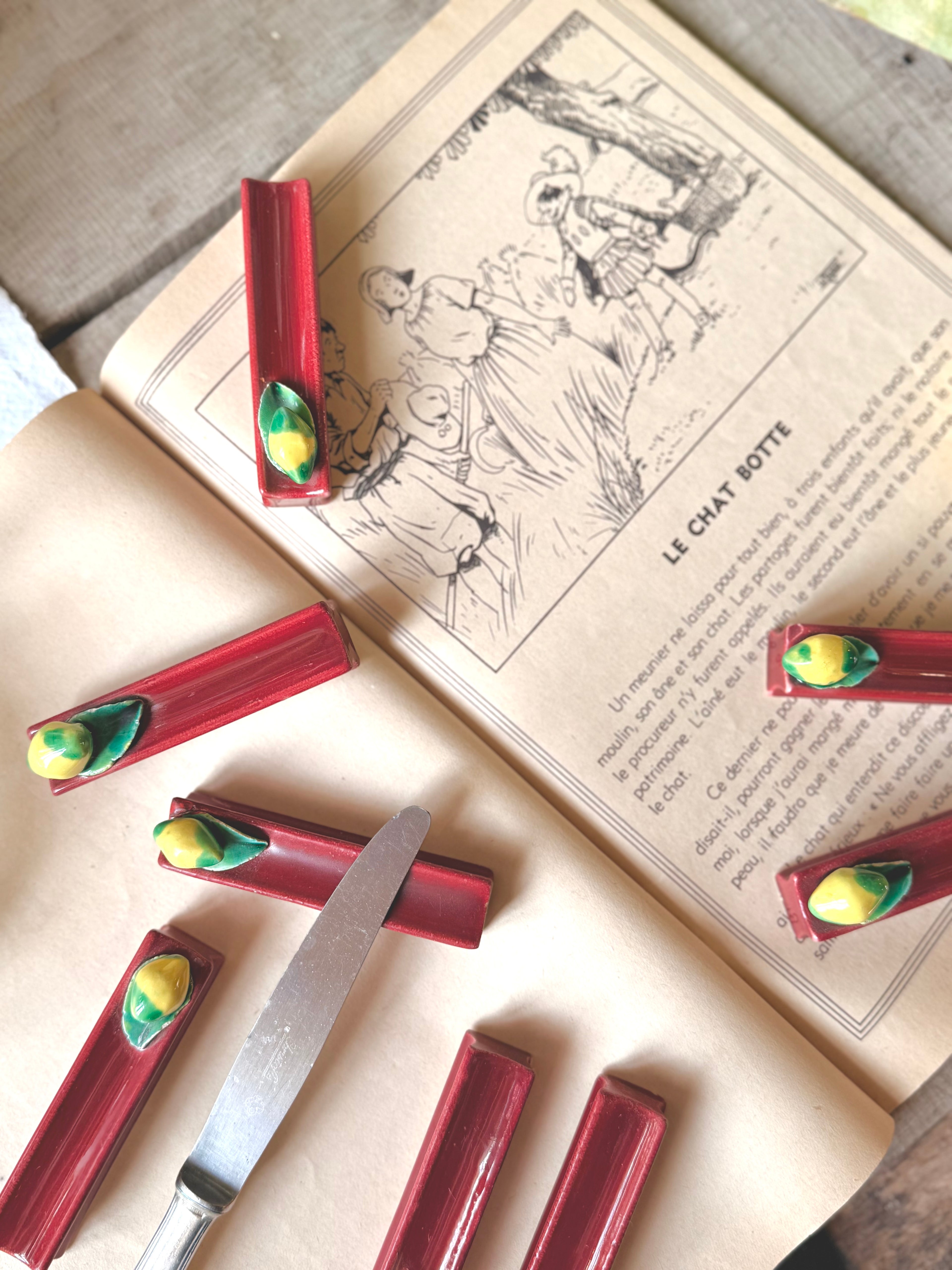 Porte-couteaux en barbotine - Le boudoir luxe de Solenn