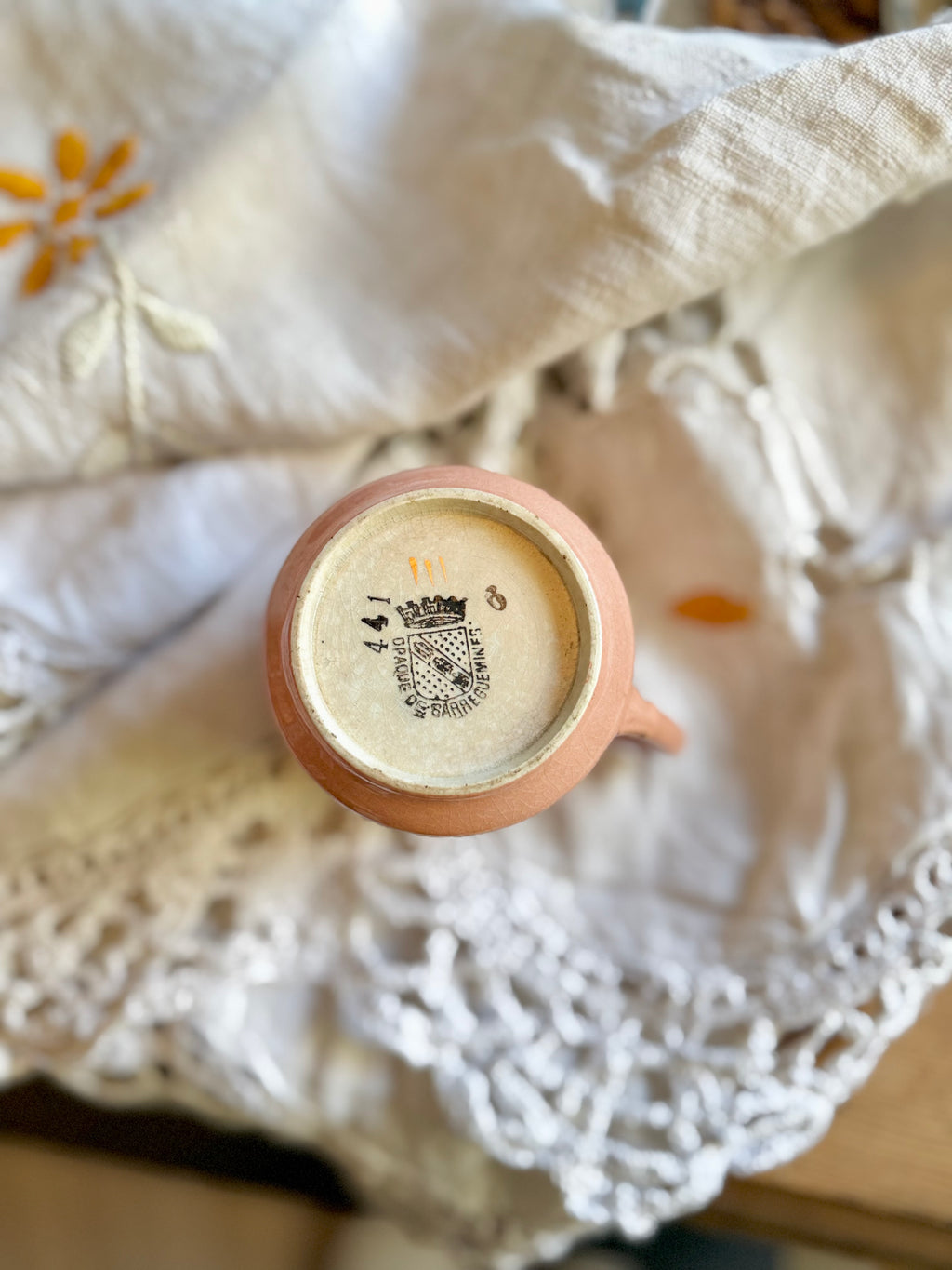 Tasse de  Sarreguemines, art nouveau - Le boudoir luxe de Solenn