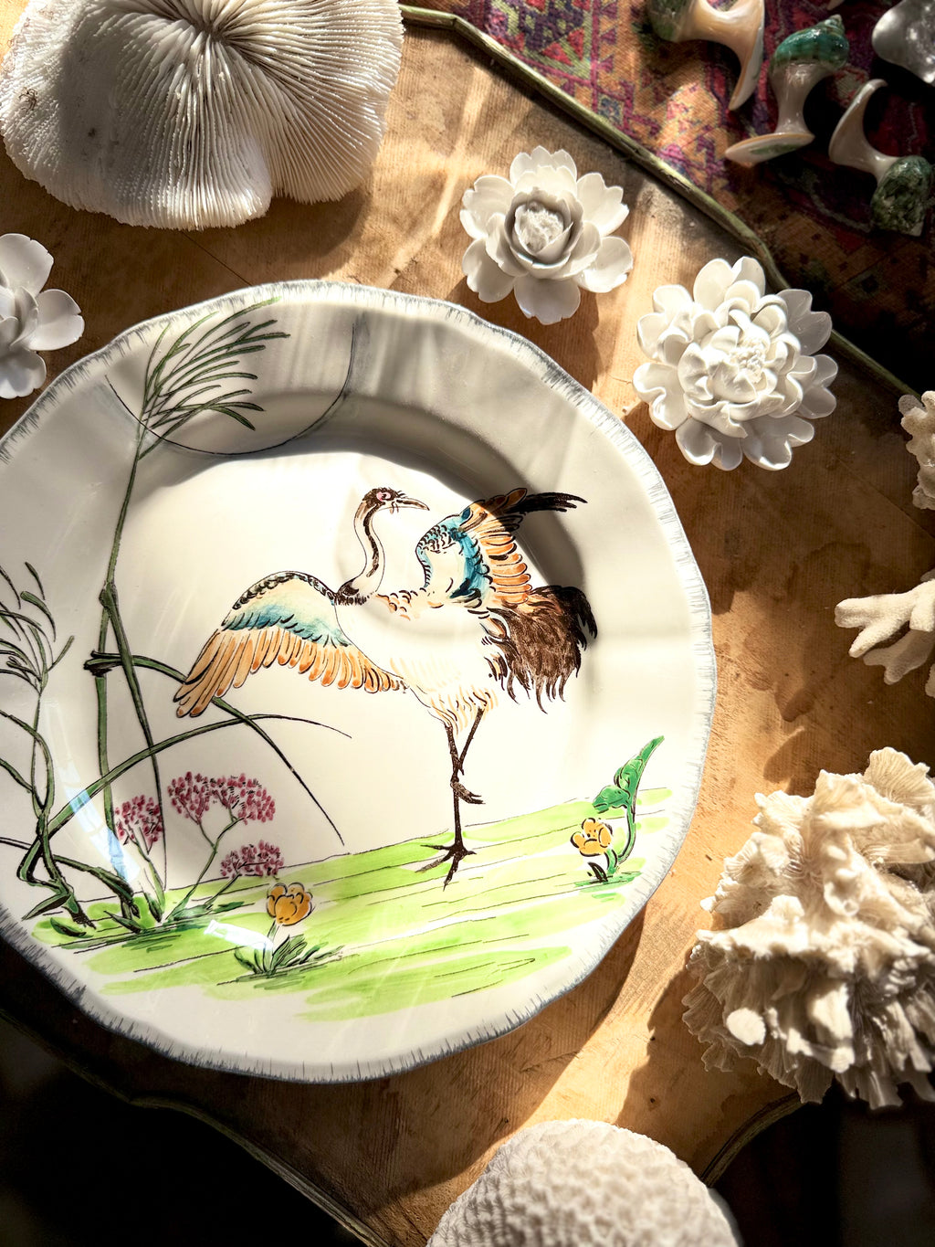 N: 16. assiette de collection « Les grands oiseaux » de Gien - Le boudoir luxe de Solenn