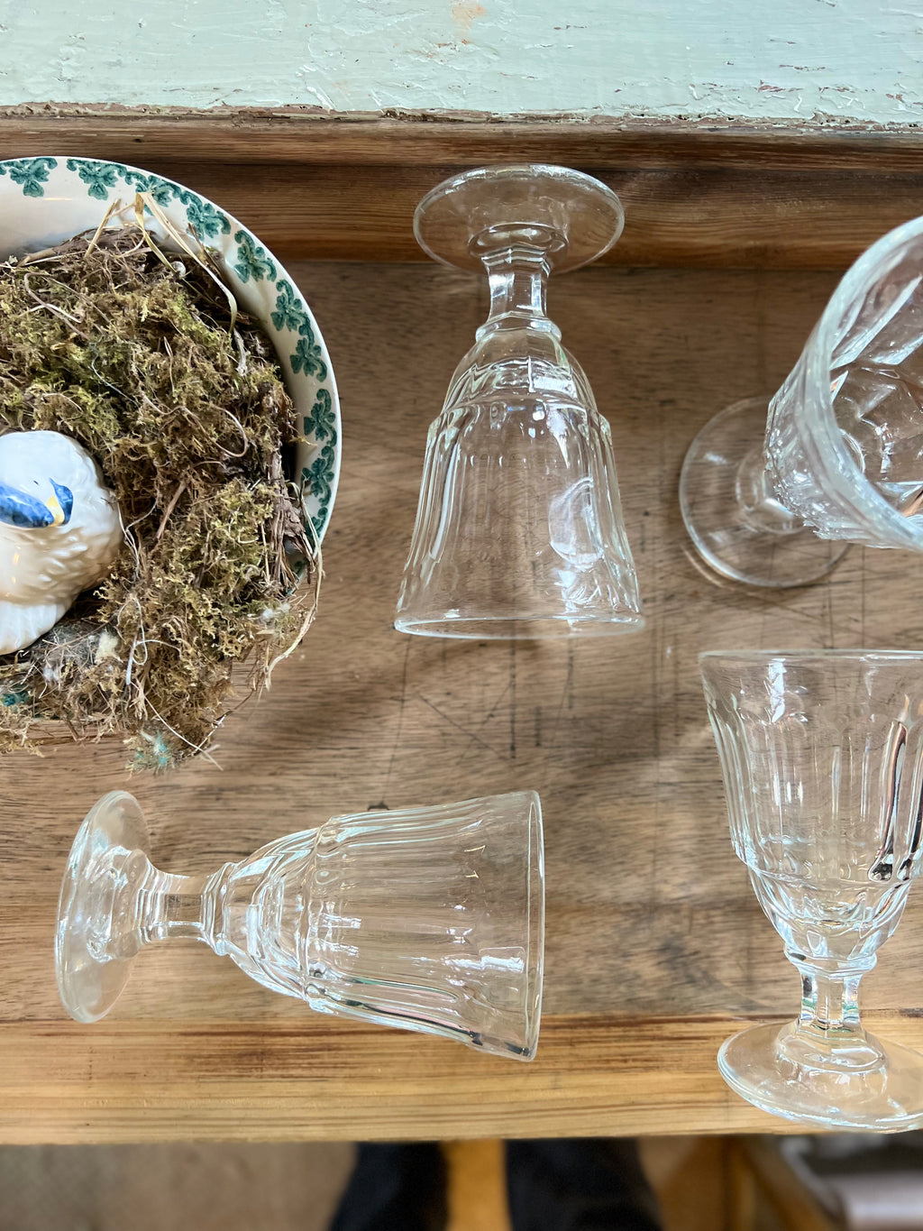 4 grands verre à bistrot vintage - Le boudoir luxe de Solenn