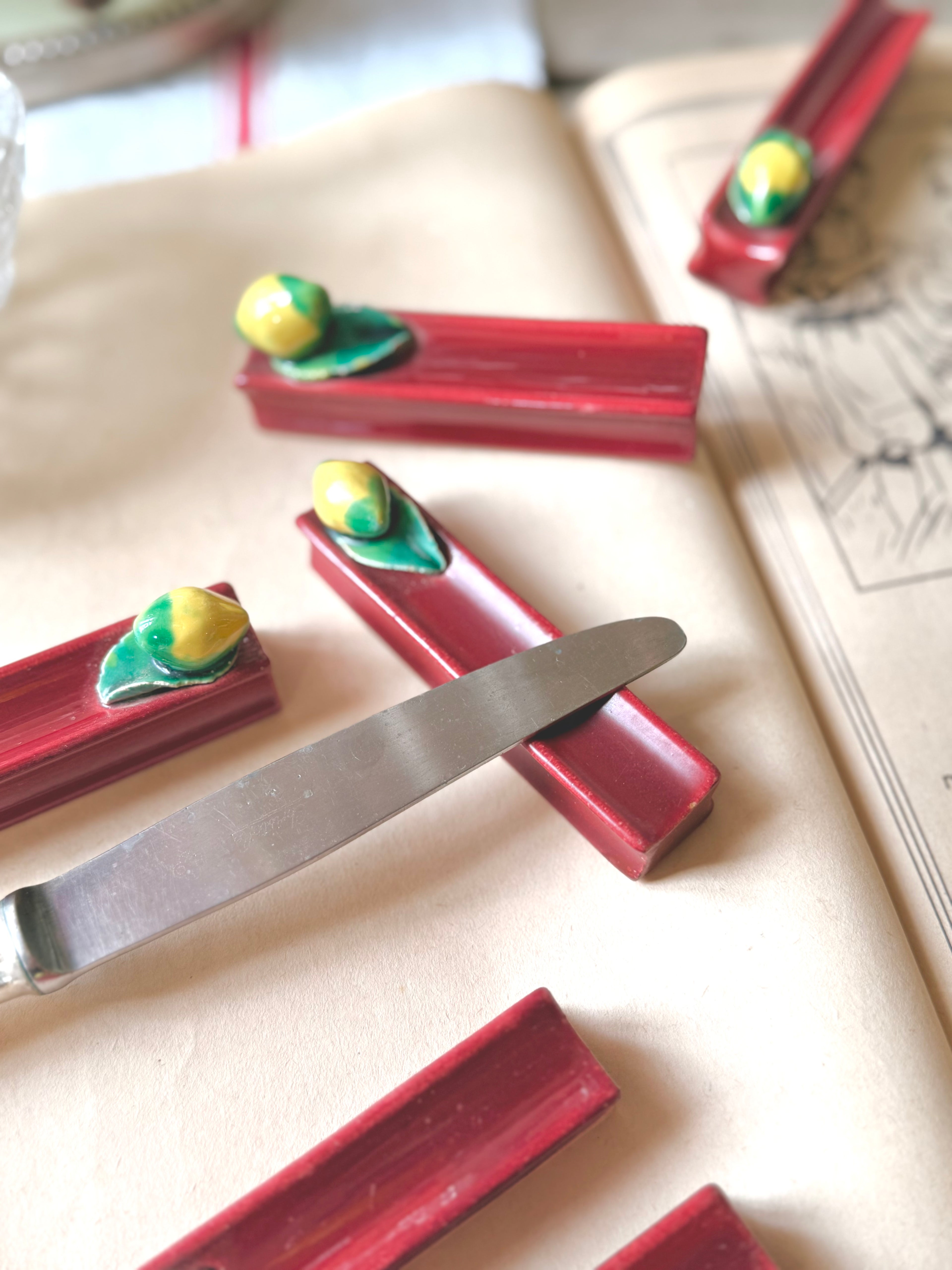 Porte-couteaux en barbotine - Le boudoir luxe de Solenn