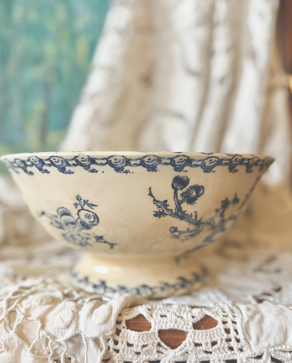 Grand saladier de Gien «Chardon» terre de fer - Le boudoir luxe de Solenn