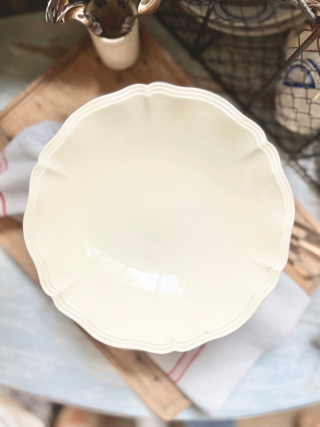 Compotier Digoin Sarreguemines modèle ivoire. - Le boudoir luxe de Solenn