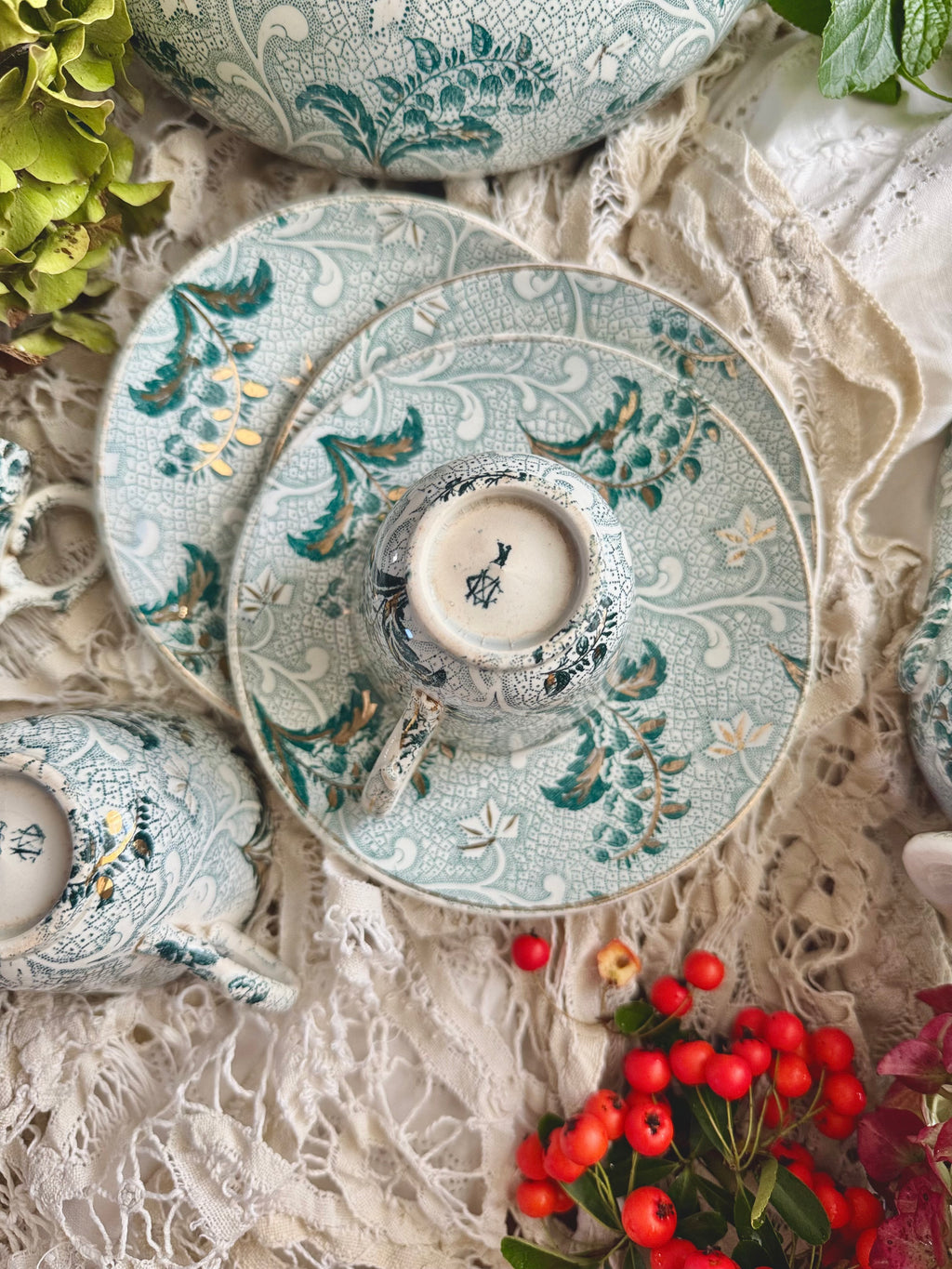 Tasse à café Creil et Montereau, « Muguet » - Le boudoir luxe de Solenn