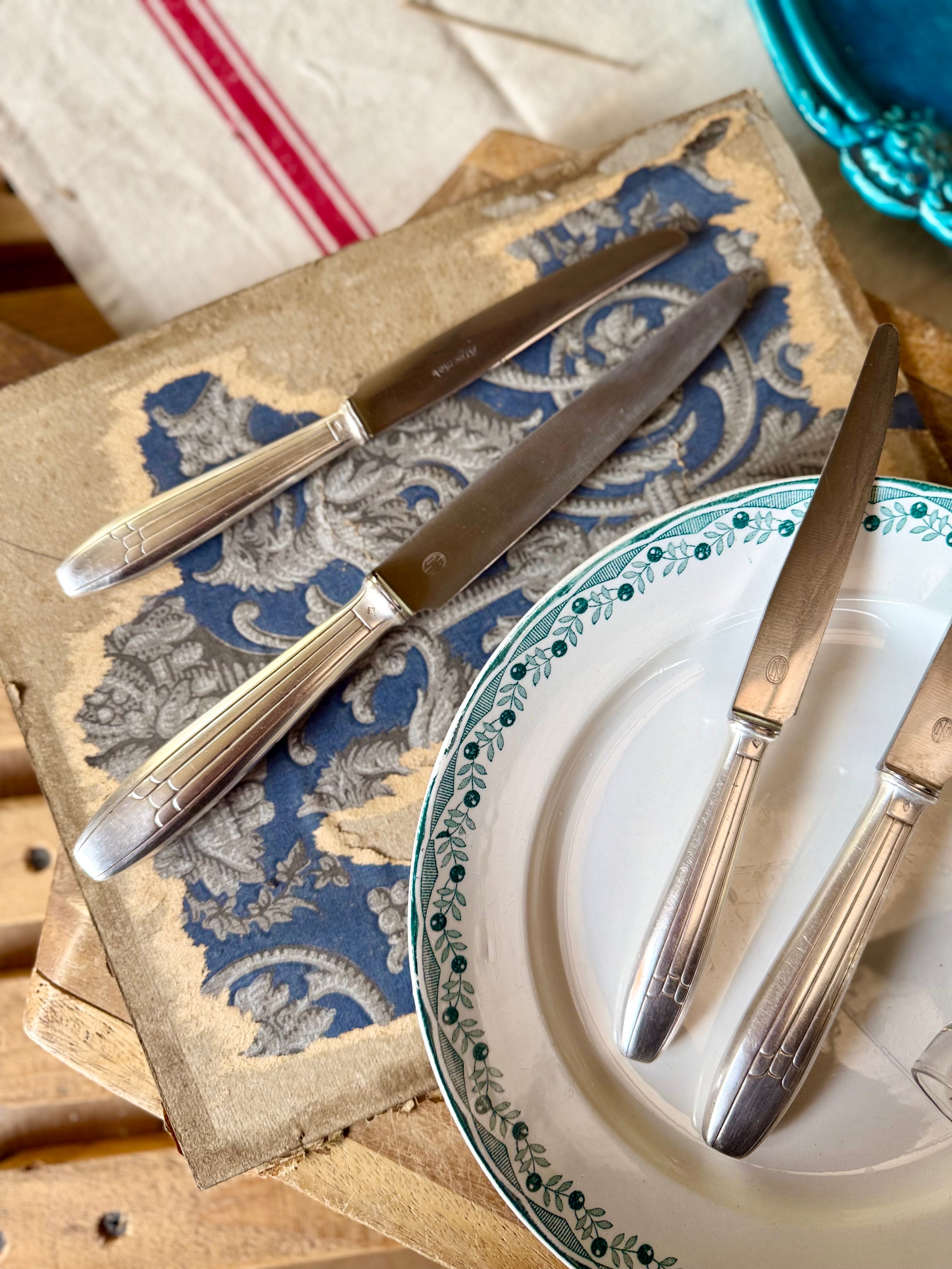 Couteaux art déco en argent - Le boudoir luxe de Solenn