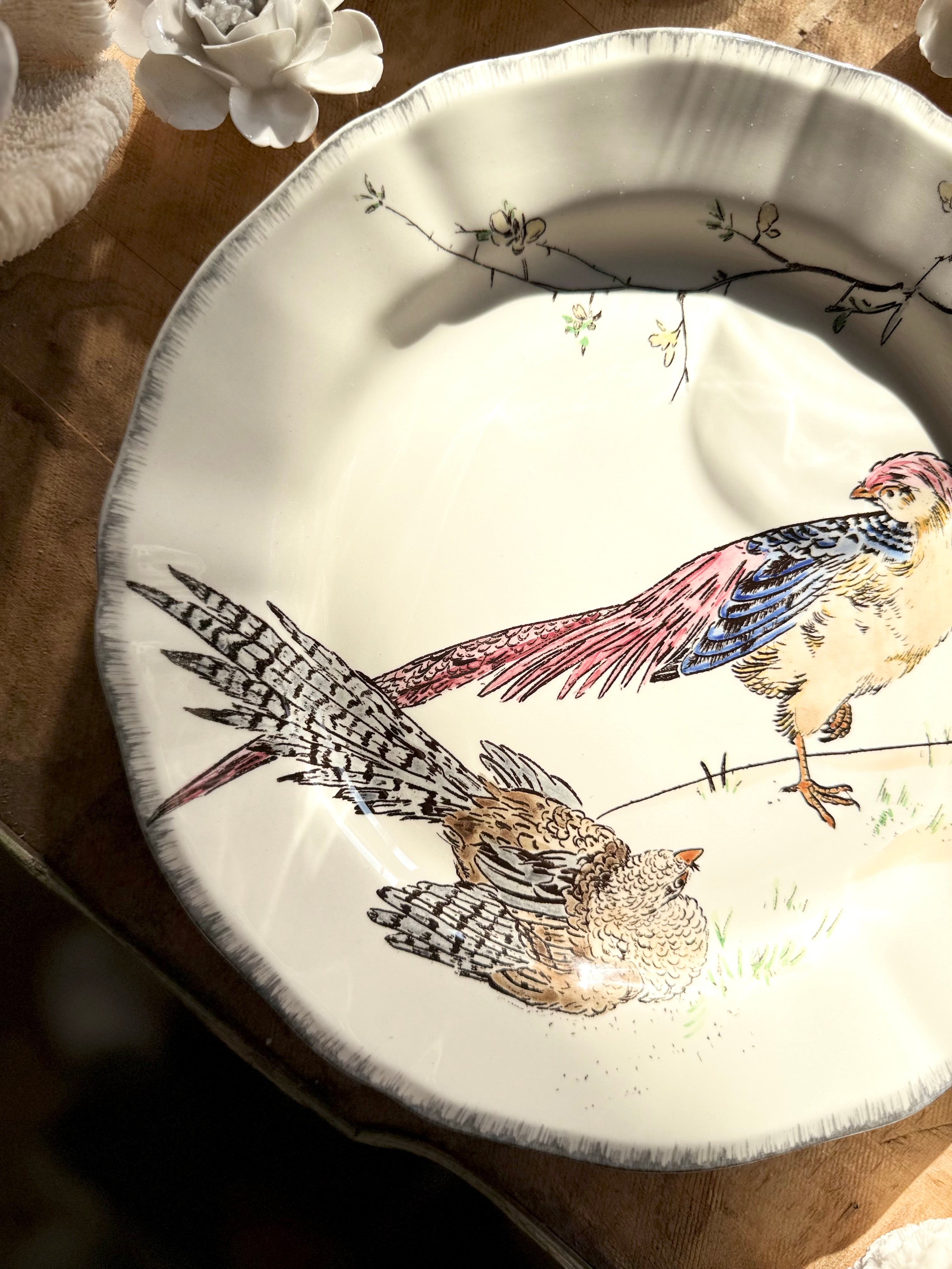 N: 33. assiette de collection « Les grands oiseaux » de Gien - Le boudoir luxe de Solenn