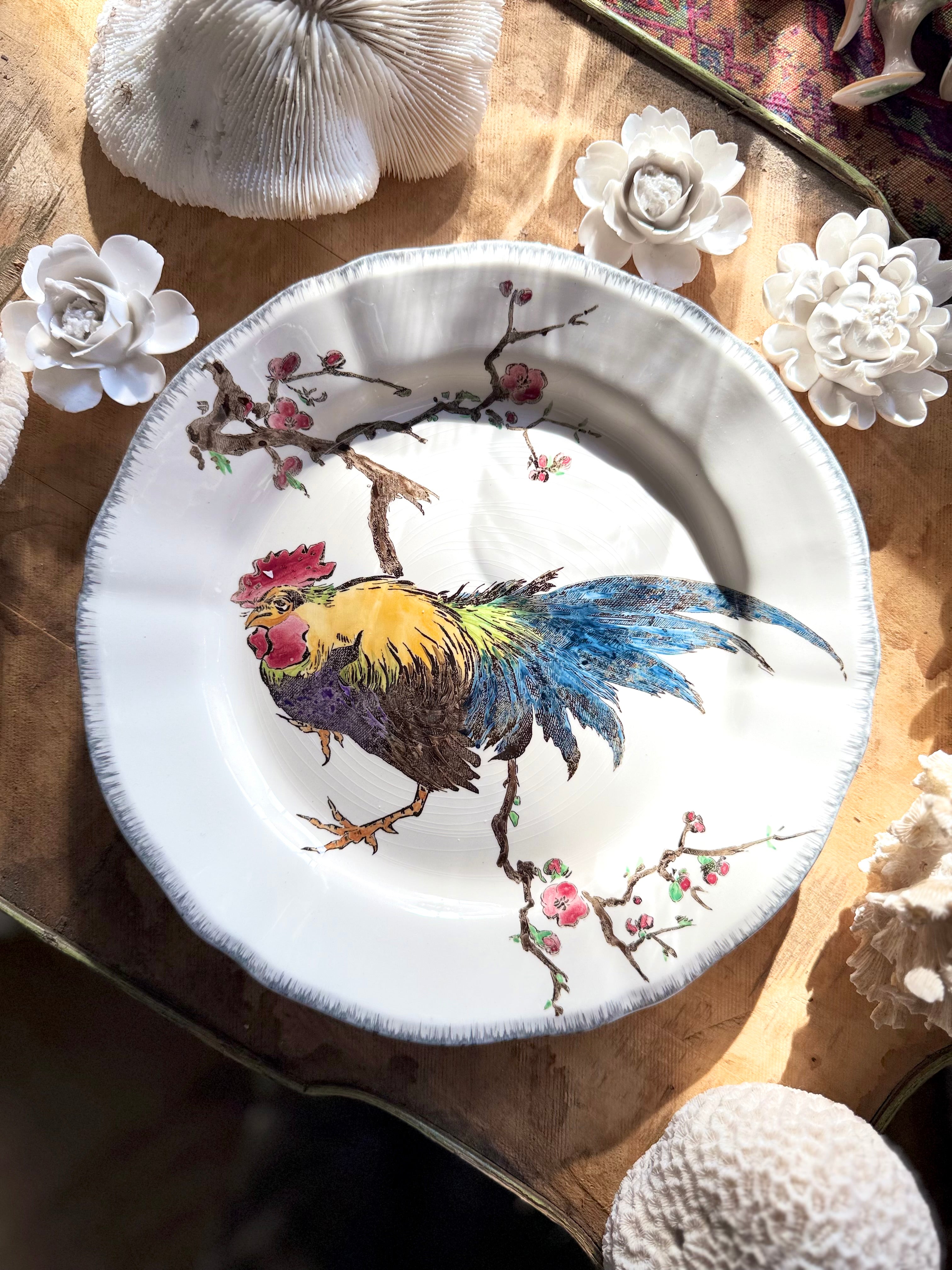 N.9 : assiette collection « les grands oiseaux » de Gien - Le boudoir luxe de Solenn