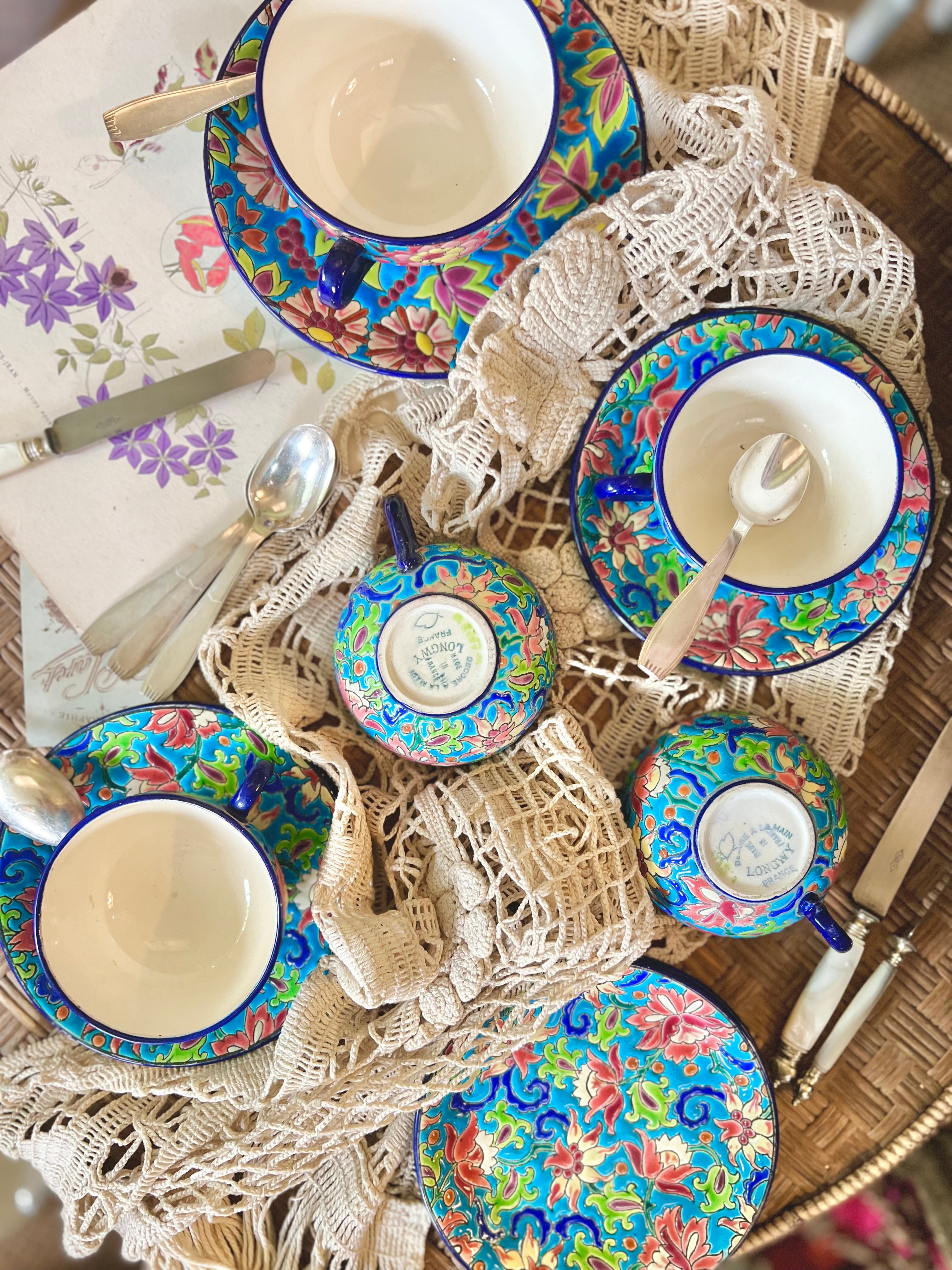 Service Longwy art nouveau, pour 4 personnes - Le boudoir luxe de Solenn