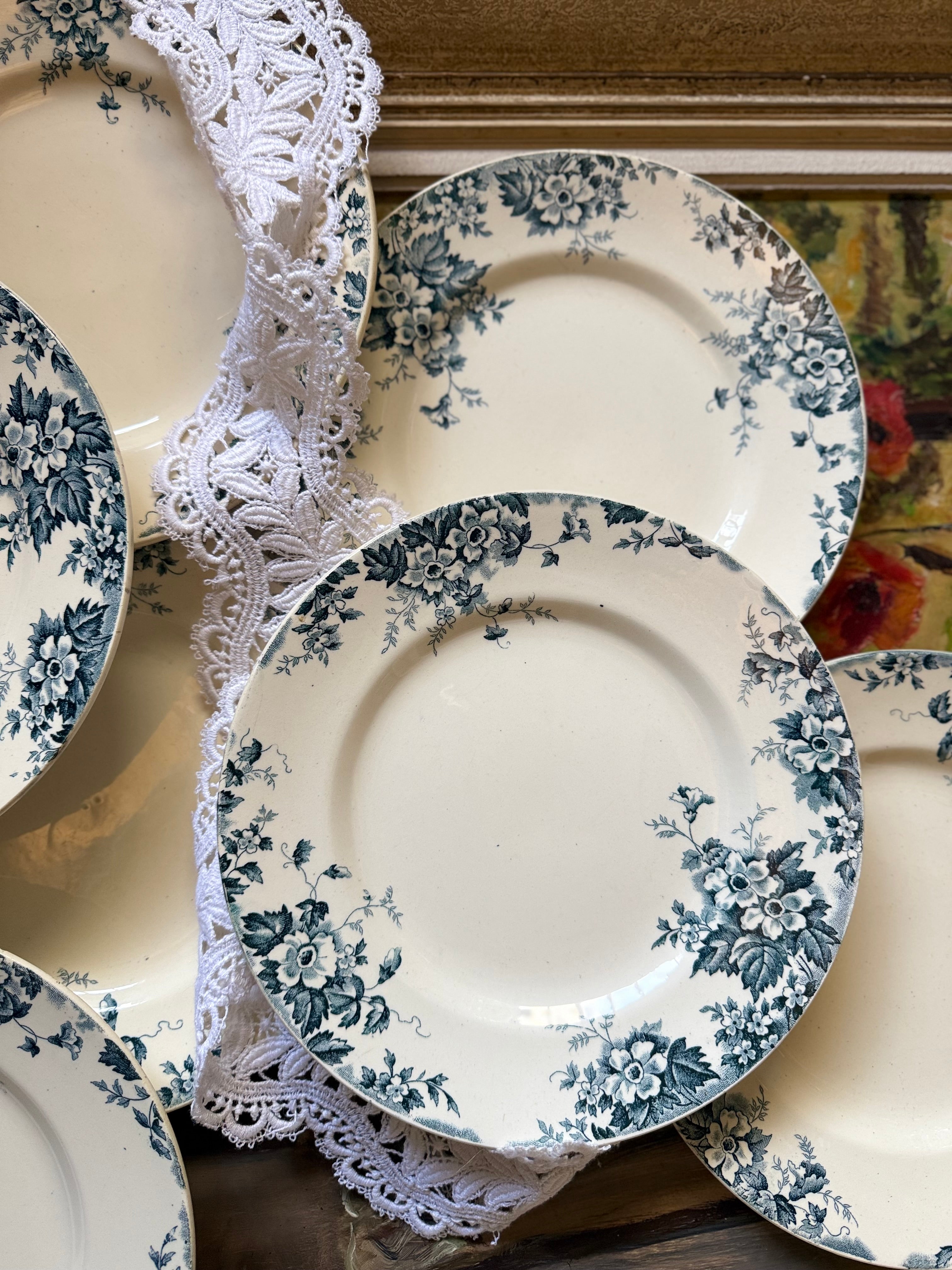 Assiettes plates Saint Amand, terre de fer - Le boudoir luxe de Solenn