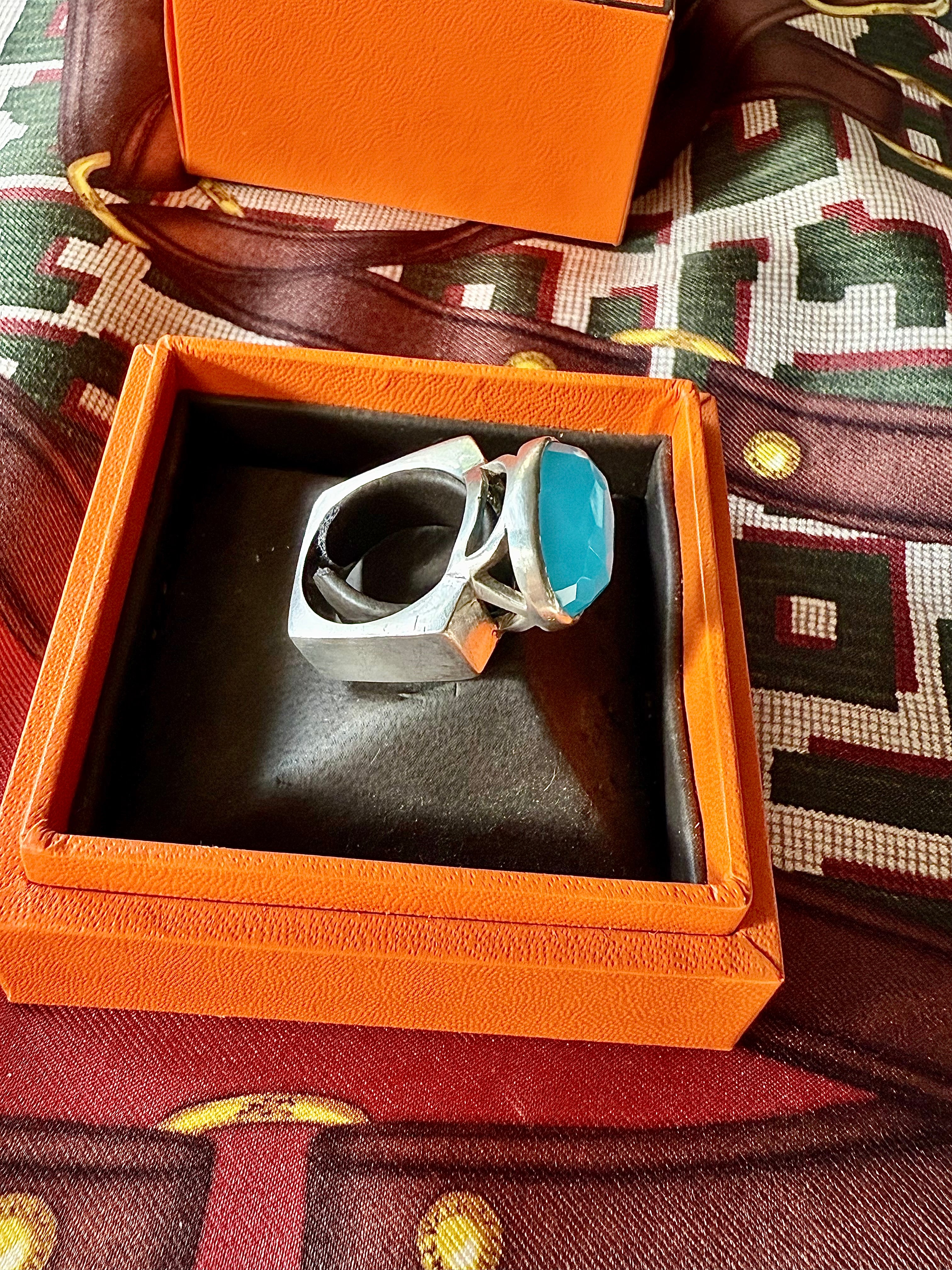 Bague art déco, argent et cristal taillé - Le boudoir luxe de Solenn