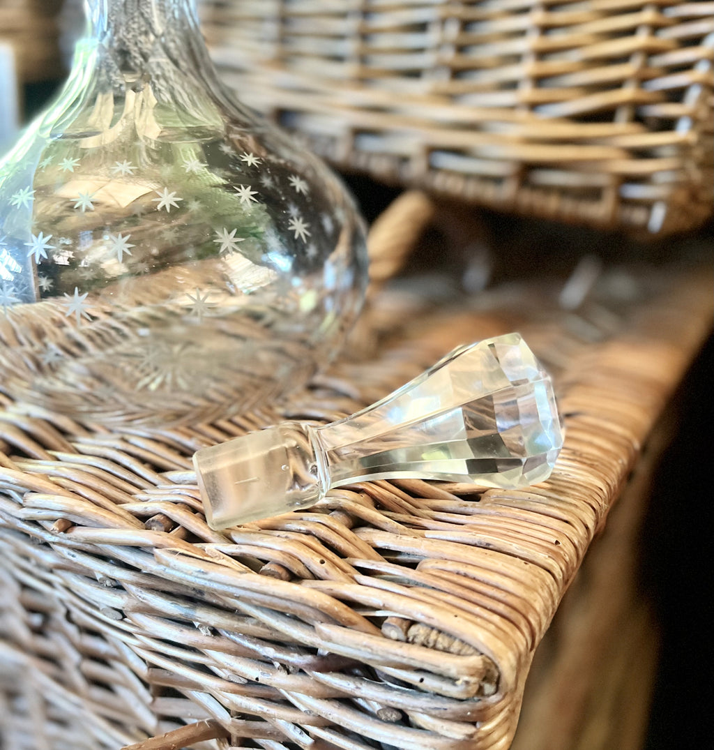 Carafe à vin en cristal taillé, fin XIX ème. - Le boudoir luxe de Solenn