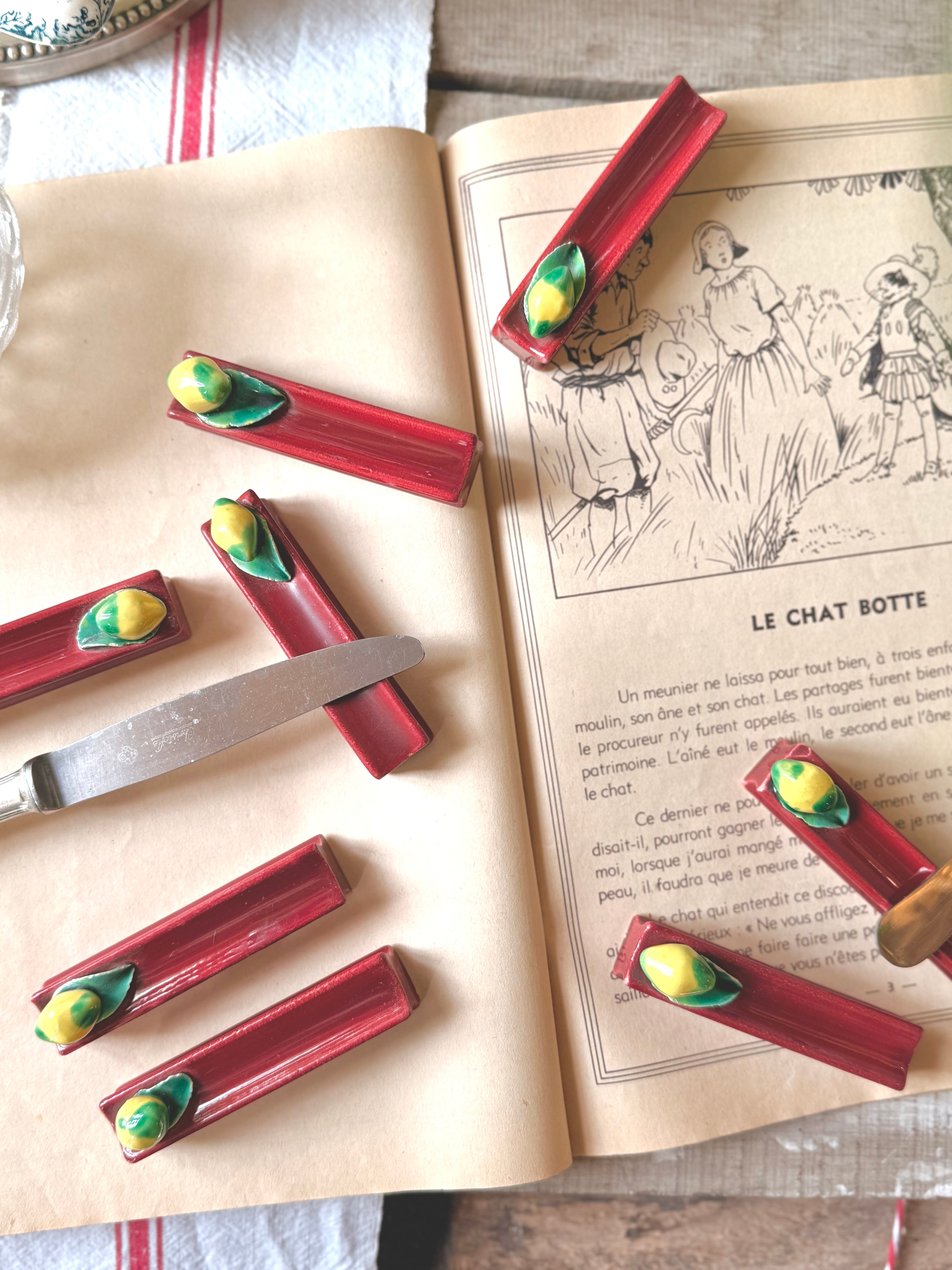 Porte-couteaux en barbotine - Le boudoir luxe de Solenn